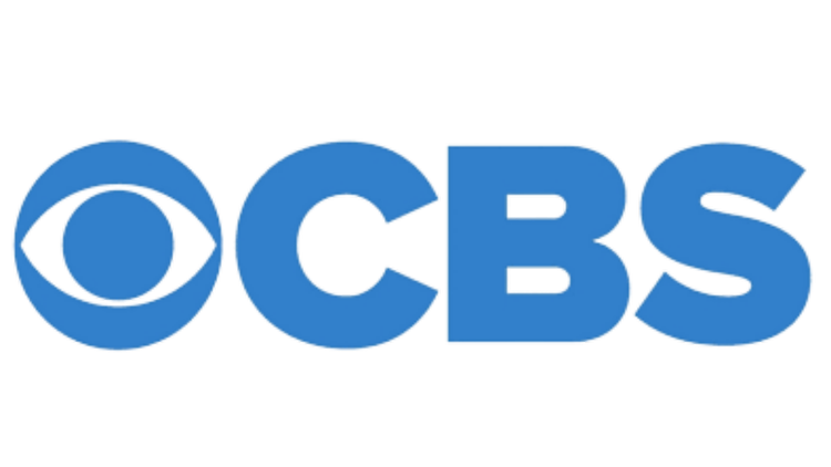 CBS logo with the eye symbol and the word 'CBS' in blue capital letters.