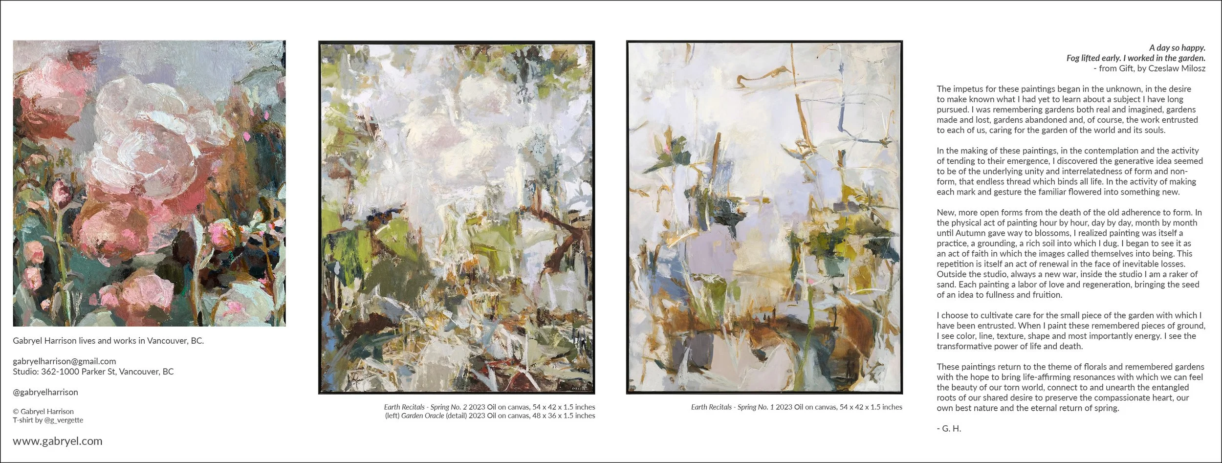 Above: trifold, double-sided, 4 panel card