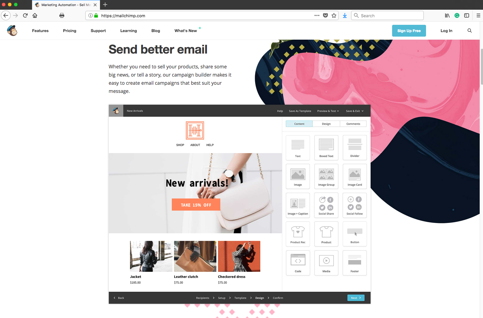 Use Mailchimp to grow your audience.