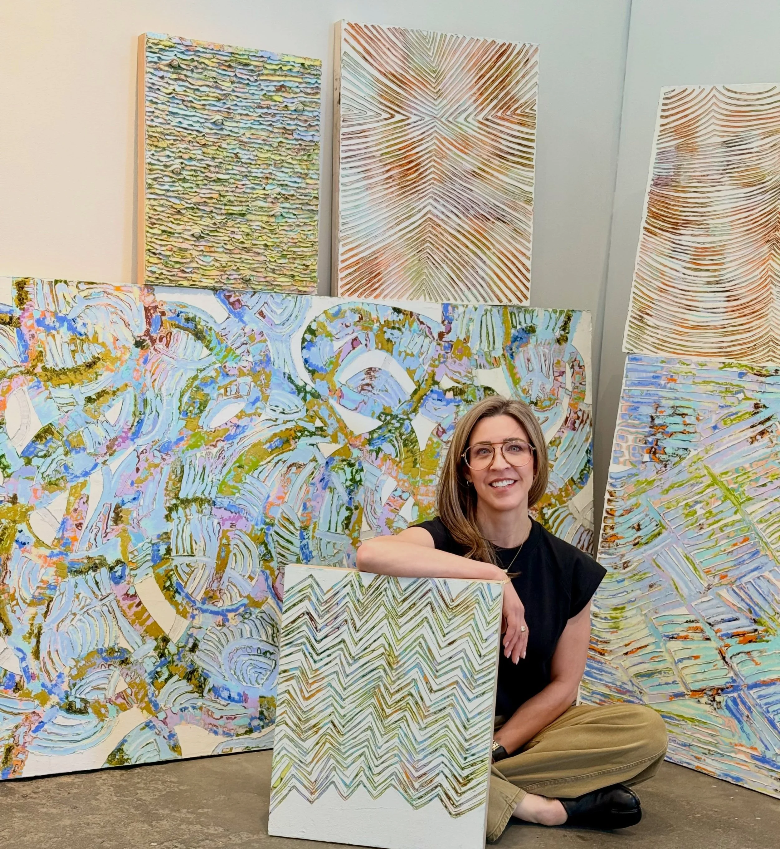 Final week to catch the exhibition Ripple by @joanngodenir at @ckgyyc 

This body of work is the first foray into a process we&rsquo;ve chatted about and refined over many conversations. By carving back into the painted surface, JoAnn reveals the lay