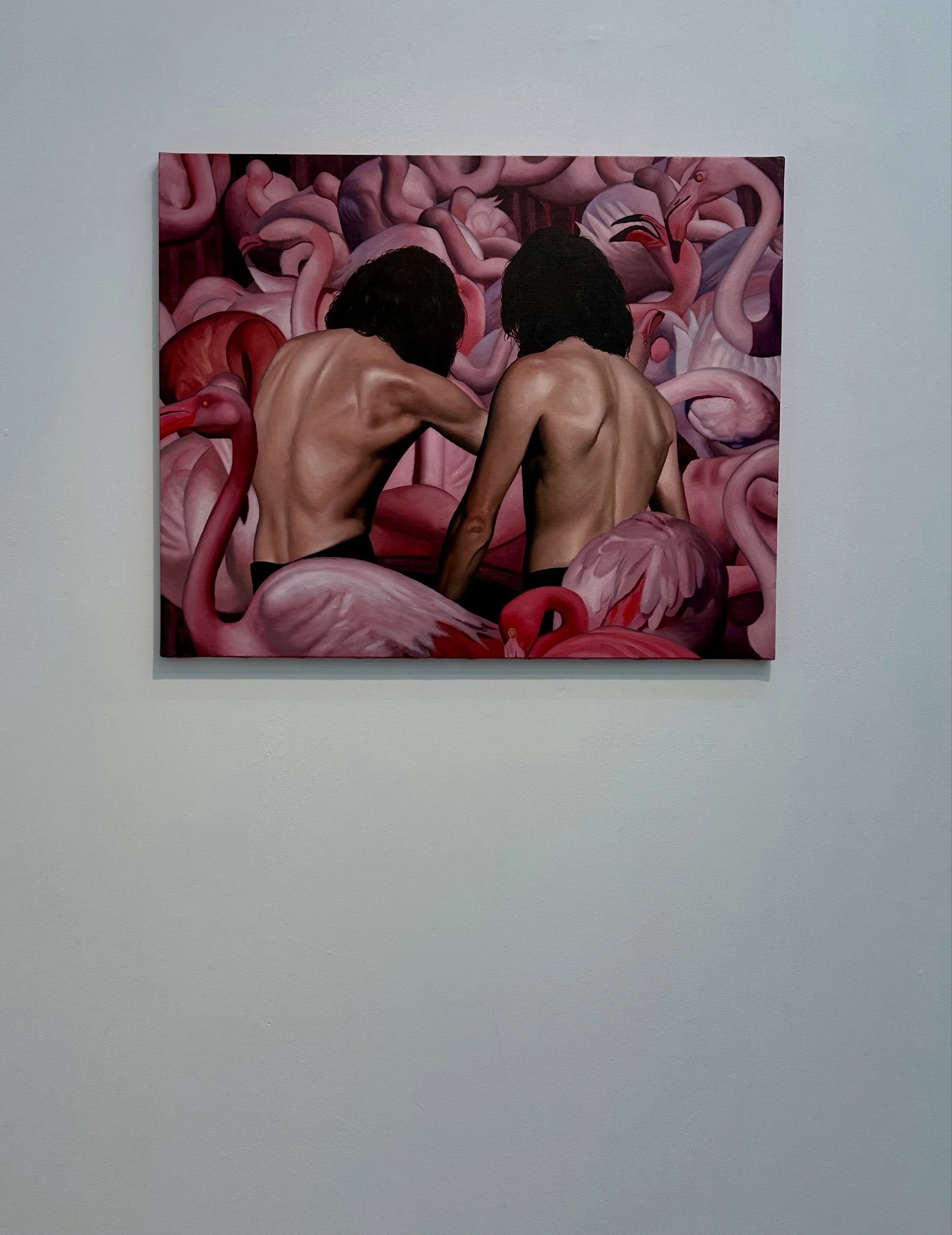 Visited @galerieparisb for @francoismalingrey first solo exhibition with the gallery this spring.

The works stage scenes of intimacy and tension as if several states are active within a single scene. Compositions and body positions reference art his
