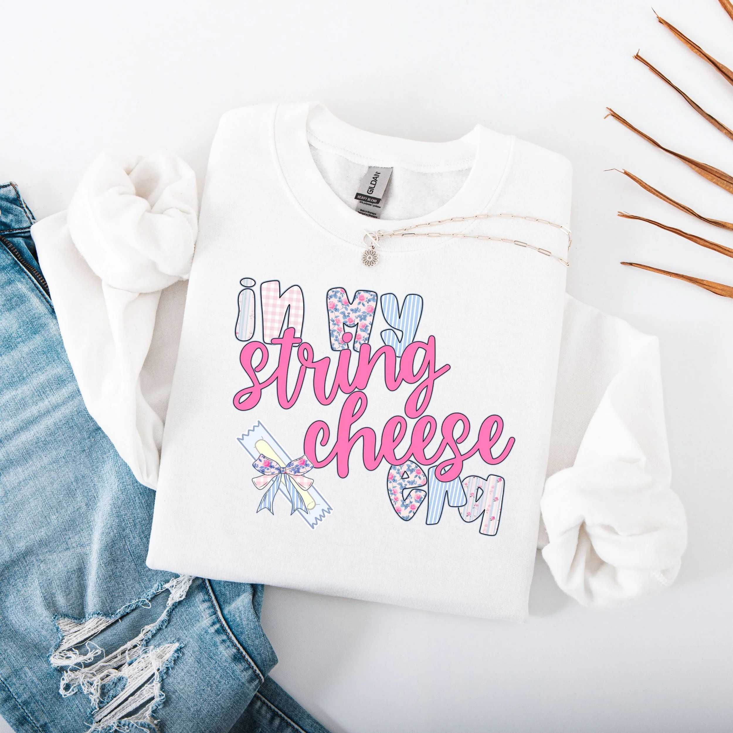 In My String Cheese Era Sweatshirt | Trendy Gift For Mom Crewneck | Coquette Mama Design | Mother's Day Gift For Her