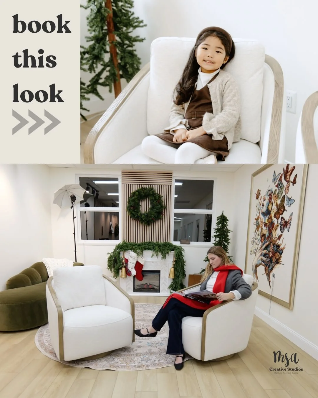 BOOK THIS LOOK&mdash; option 2! 🎁
Whether you&rsquo;re a family in need of some last minute holiday photos or a photographer wanting a shoot-ready set, we&rsquo;ve got what you need! 

Get capturing those holiday memories squared away by filling out
