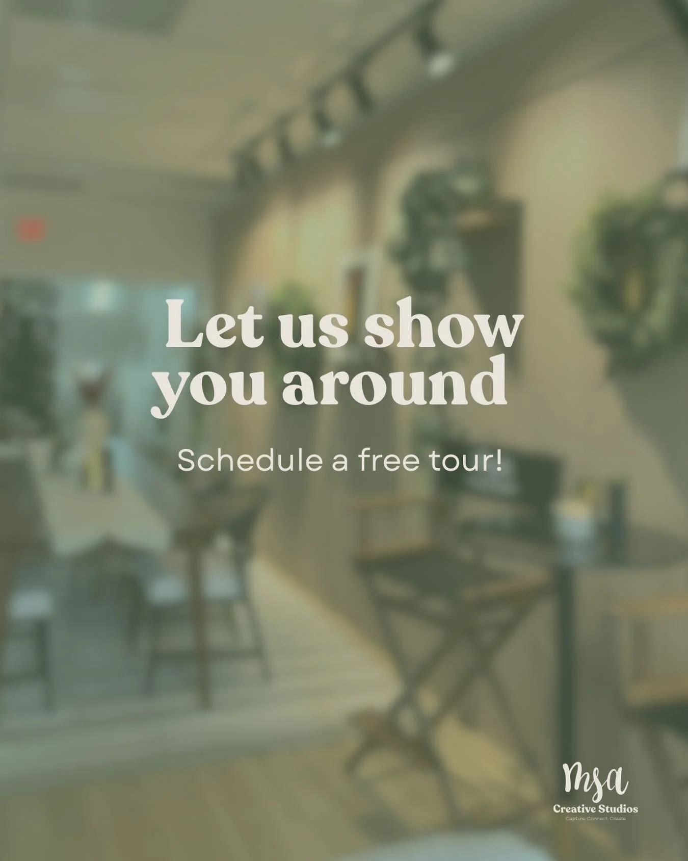 You&rsquo;re always welcome here✨

Take a free tour of MSA Creative Studios and explore every room in person &mdash; from the podcast room to the hair and makeup studio.

Located in Fairfax, VA near the Mosaic District.

DM us to book!