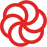 Red and black abstract swirling pattern