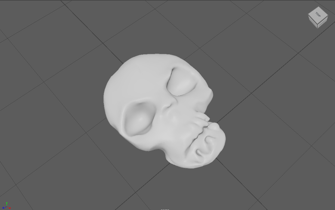 3D model of skull, Maya, 2025