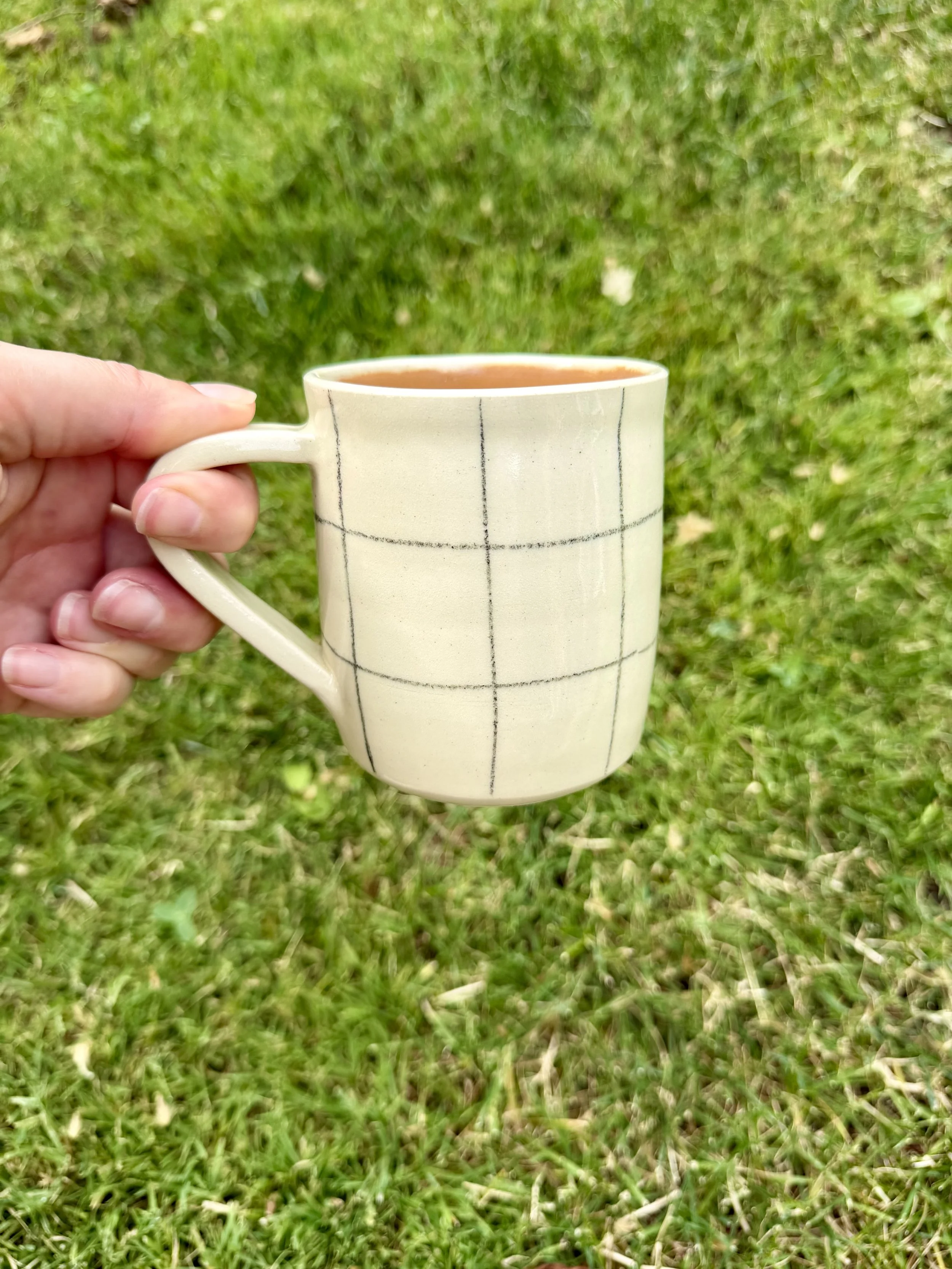 Grid Pattern Mug