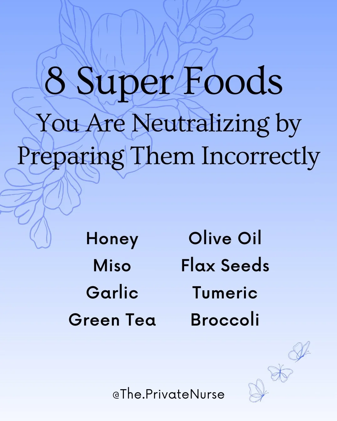 The devil is in the details, and I&rsquo;m sorry to tell you that you have probably been canceling out a lot of your healthy choices. 

1. Honey &ndash; stop pouring it into boiling tea. High heat kills the enzymes.
2. Miso &ndash; don&rsquo;t boil i