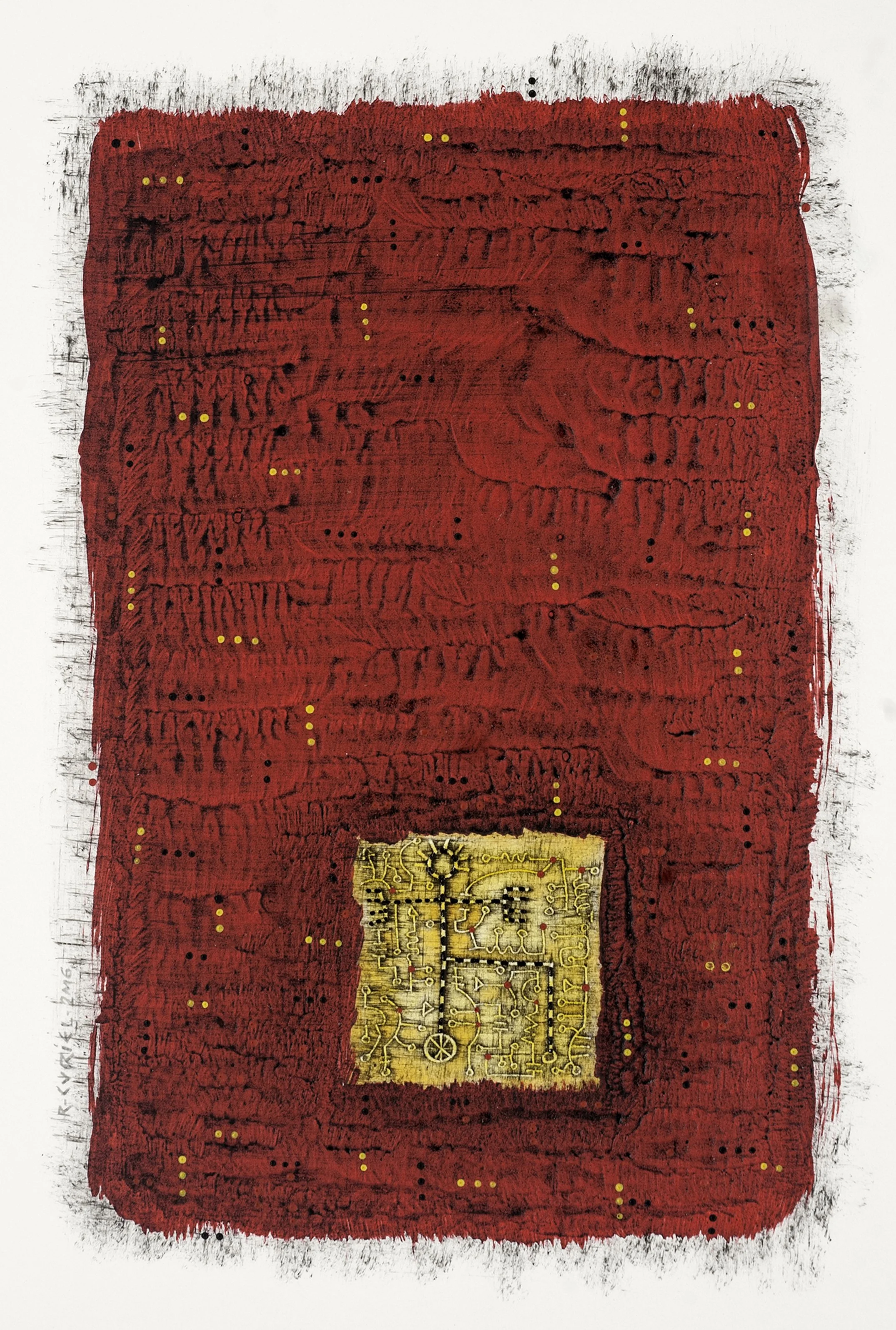 Pintura con hombre chip