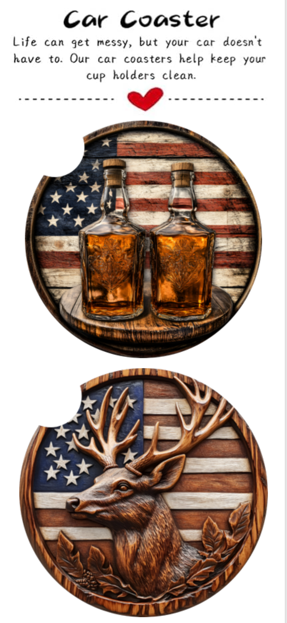 Ceramic Car Coaster 2-Pack