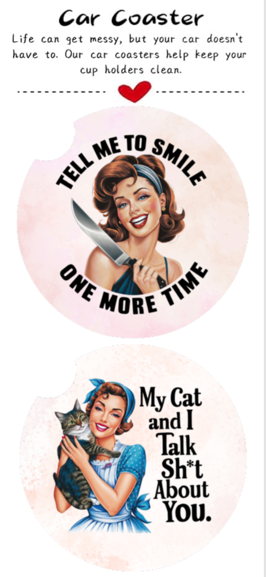 Ceramic Car Coasters 2-Pack