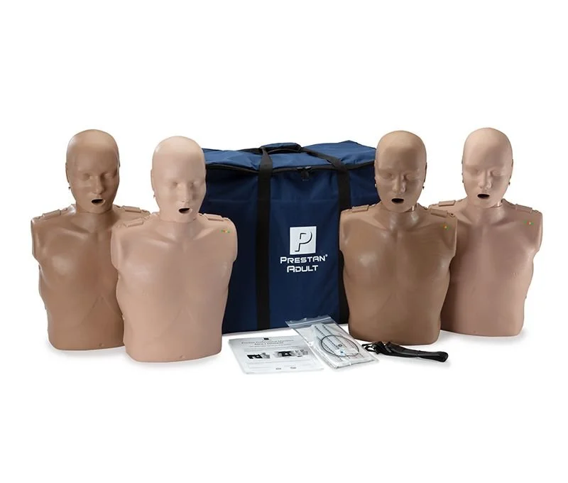 PRESTAN Professional Manikin Medium/Dark/ Diversity Skin Tone Adult 4-Pack with CPR Monitor