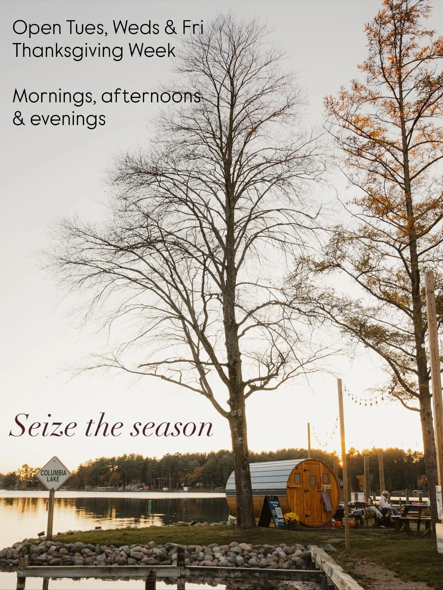 Open and private group Svett sessions available this week and weekend. Start your day off, take an afternoon reset, or ease into the evening. Booking on our website.  #waupaca #sauna #saunatime #waupacachainoflakes