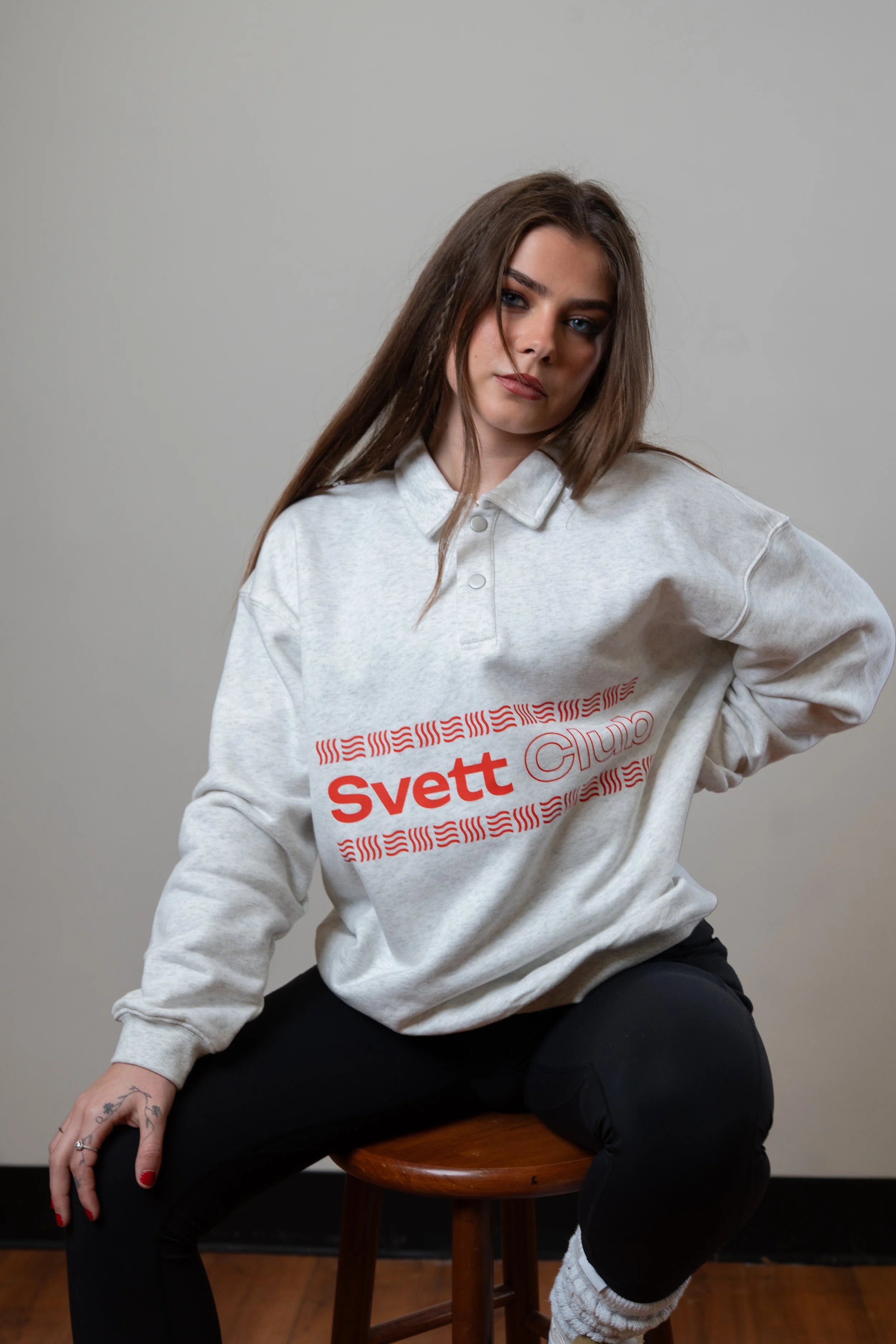 Heavyweight Polo-Collar Sweatshirt