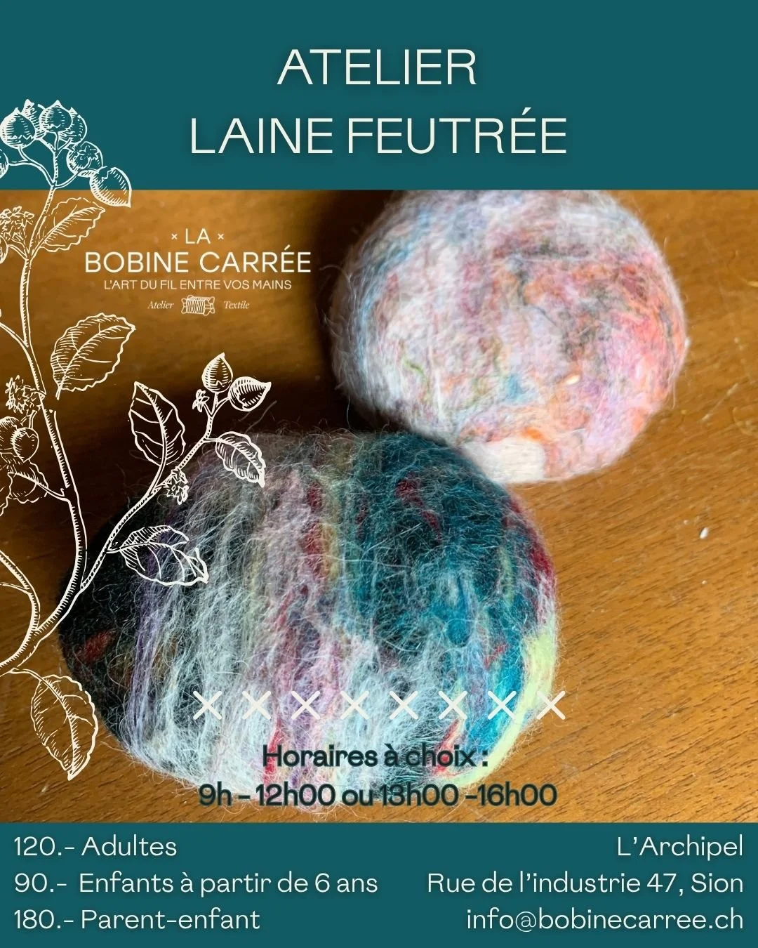 Atelier Laine Feutrée Artisanale Dates: 4 décembre 2026 