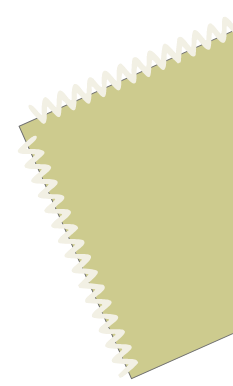 Page de carnet de notes avec une fixation en haut, vue en perspective