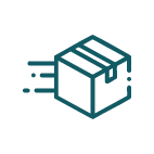 Icône d'un colis en mouvement