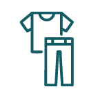 Vêtements décontractés, t-shirt et pantalon