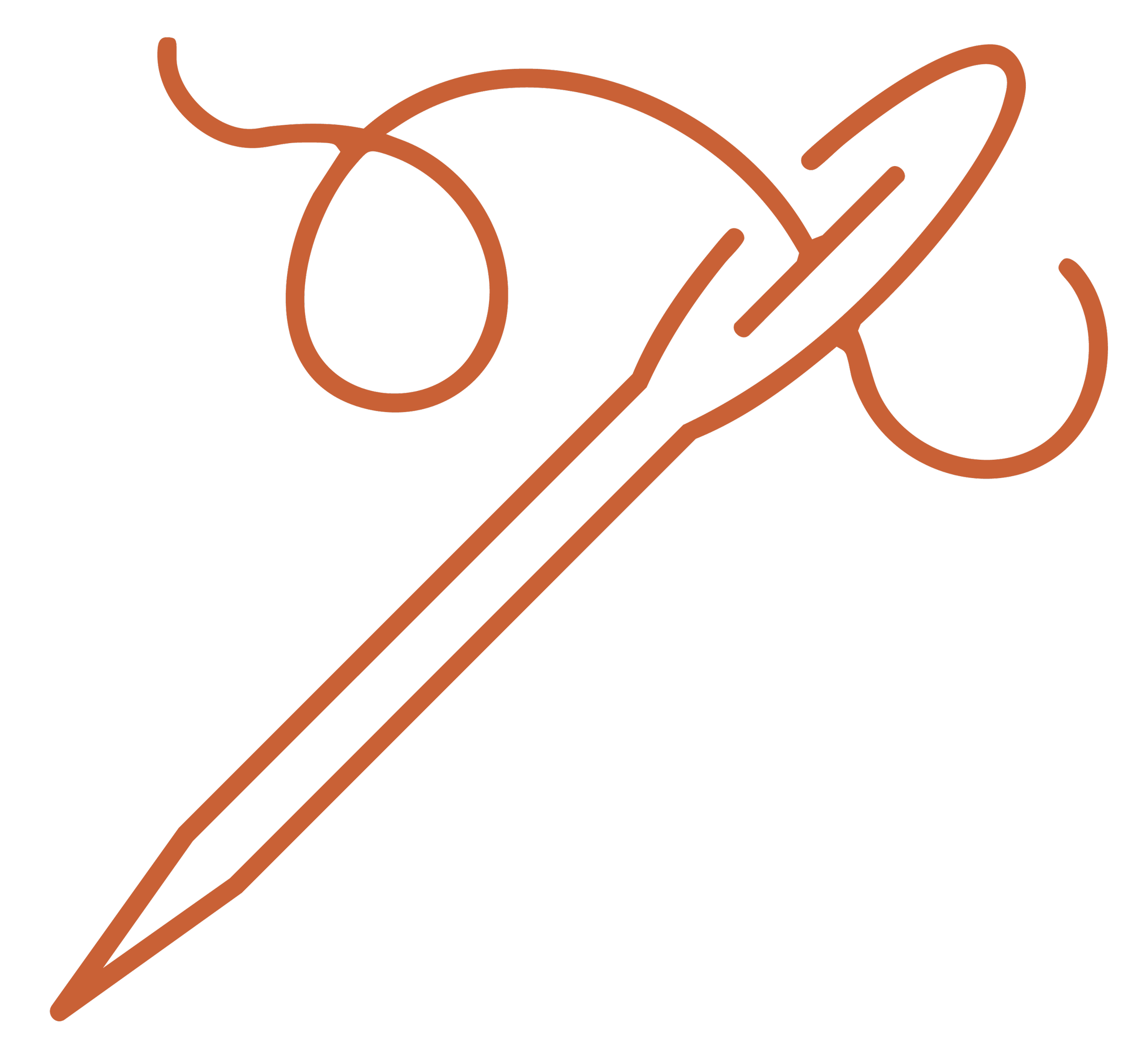 Illustration de bricolage montrant une épingle et un mouvement circulaire autour d'elle.