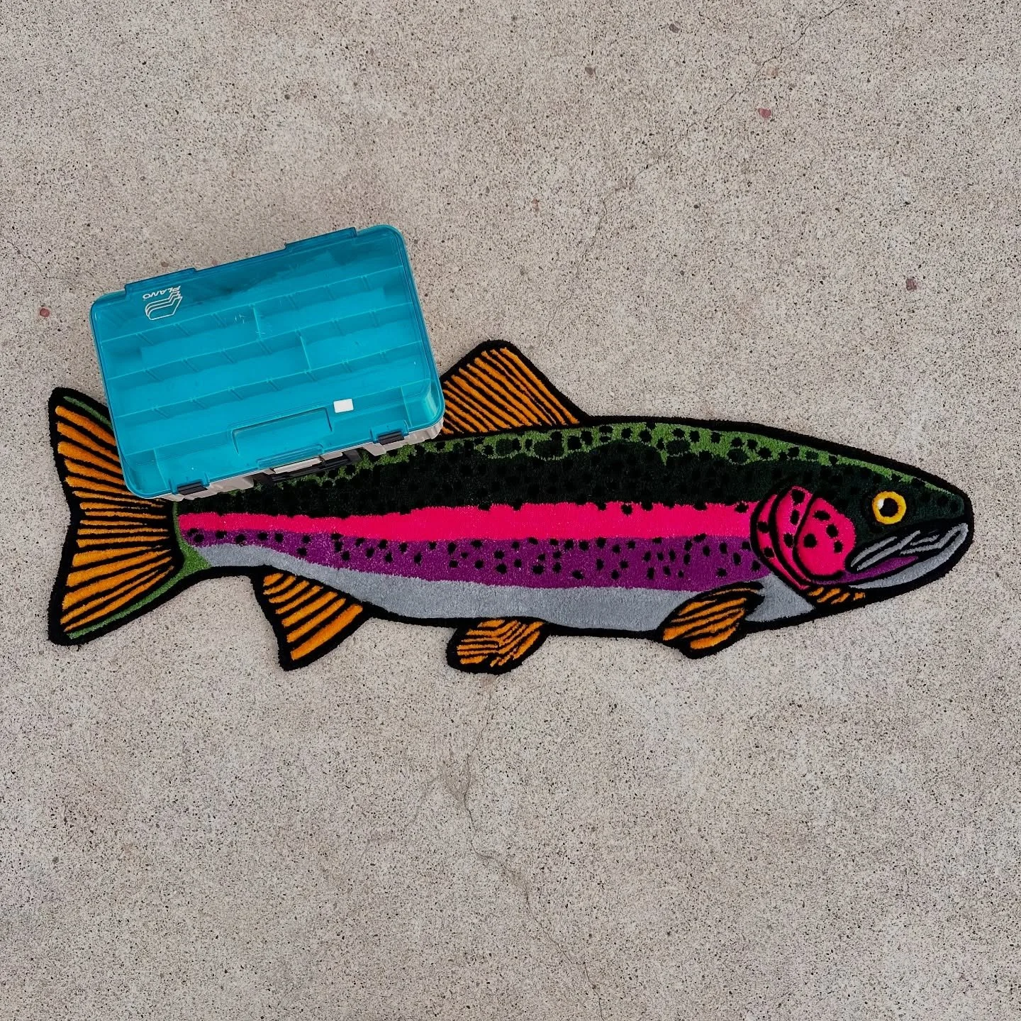 RAINBOW TROUT
by RUGTALK

fresh from the lake to the floor
enjoy @noahguisinger 🎣
.
.
.
.
#fishing #trout #tufting #customrugs #fishrug #rainbowtrout #rugtalk