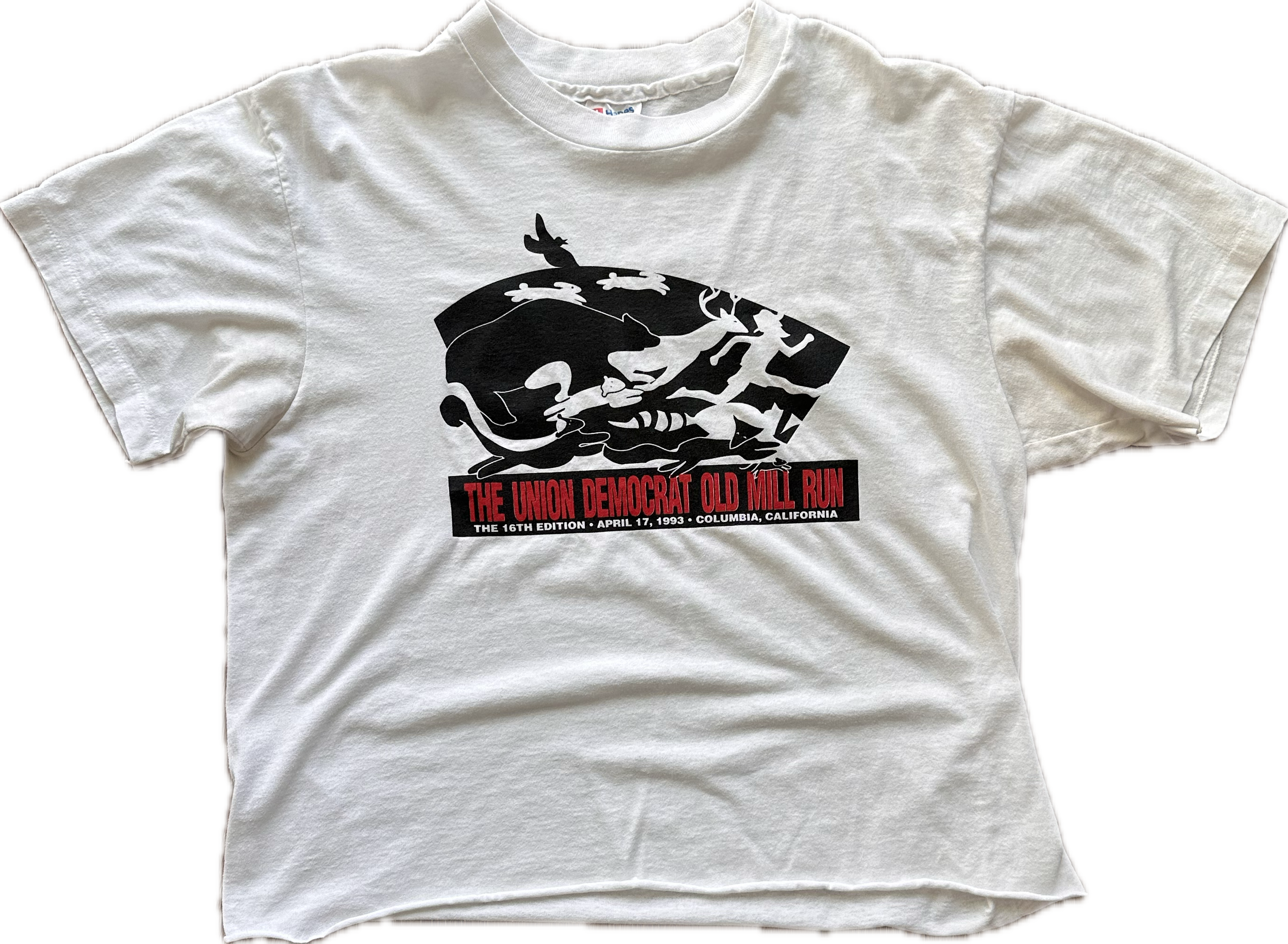 cropped single stitch tee