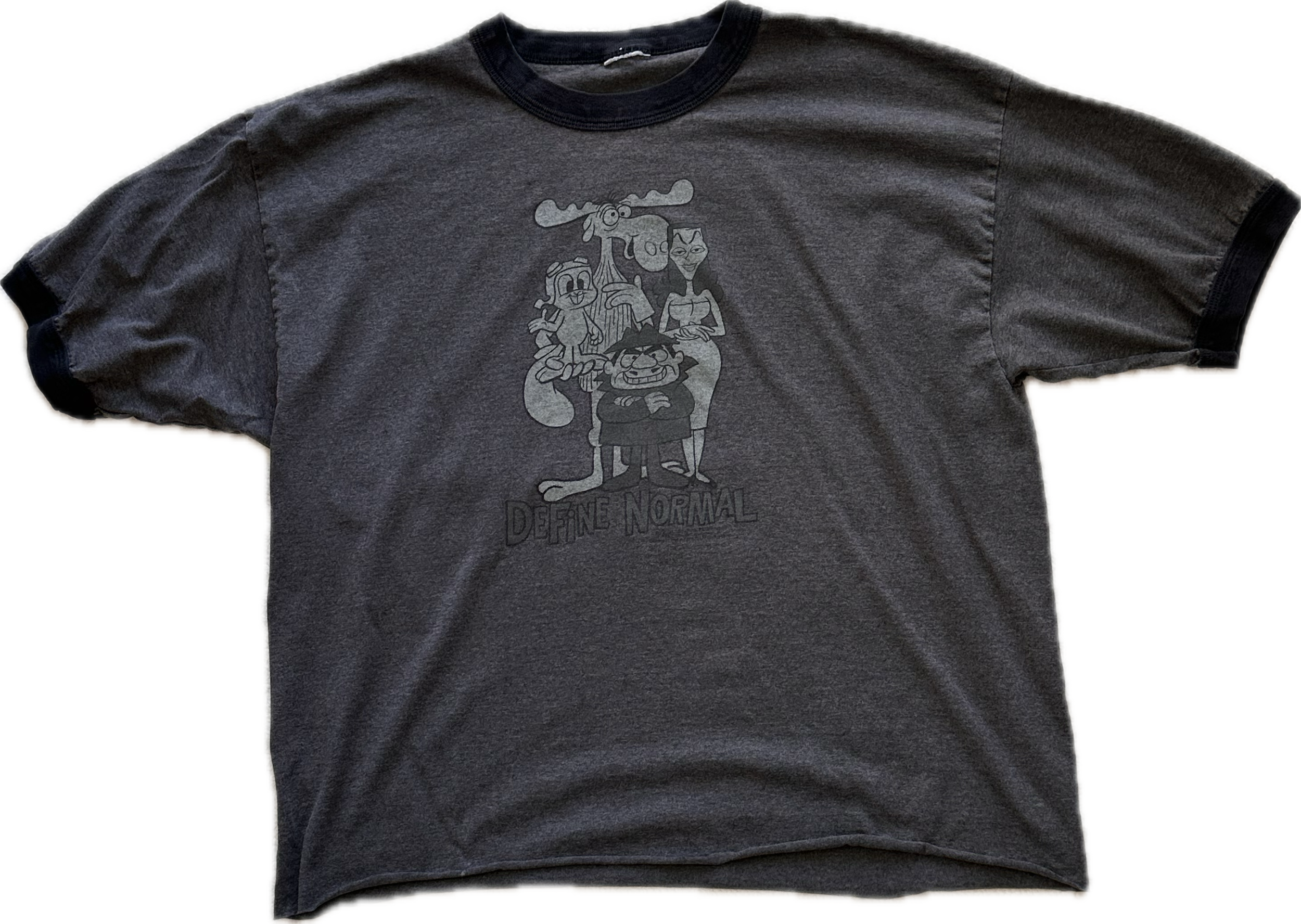 rocky & bullwinkle cropped tee