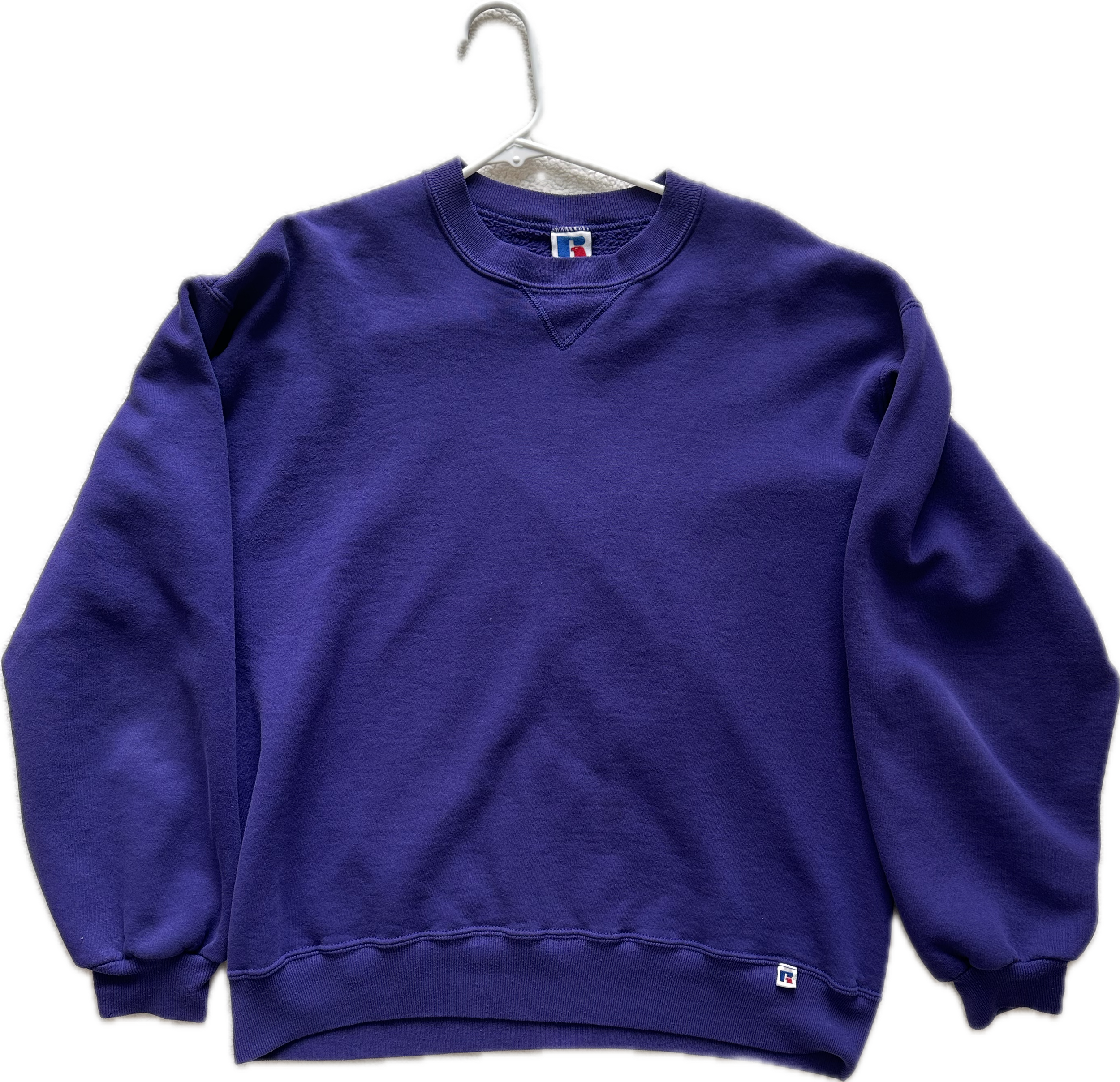 purple russel crewneck