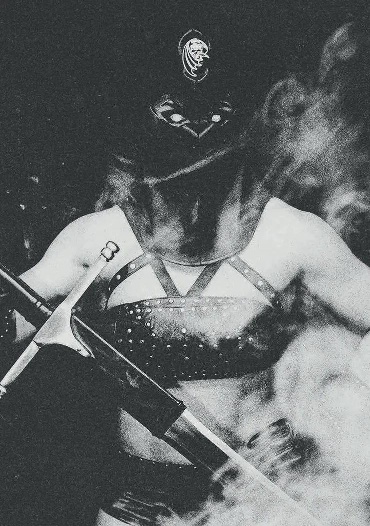 Bespoke Stagewear: Vegan Leather Mask for the band Creeper