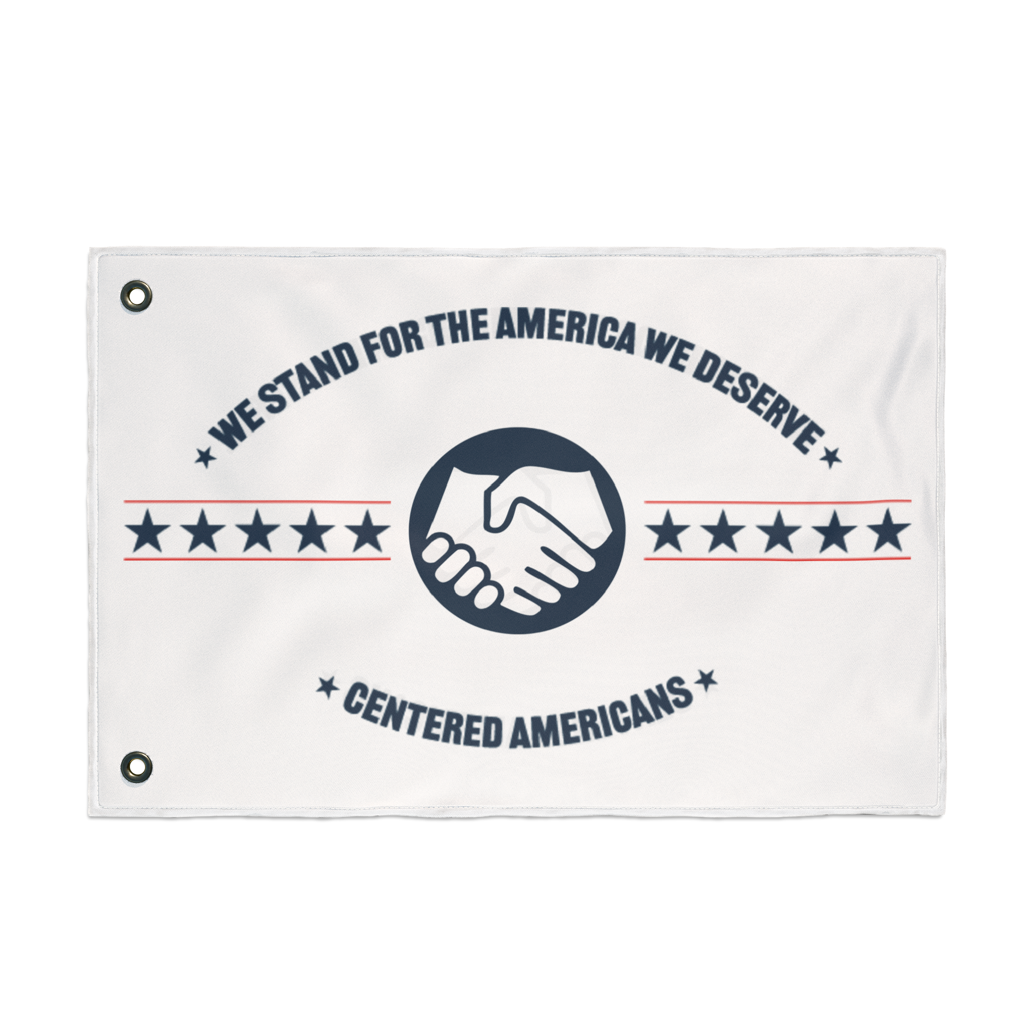 Centered America Double-Sided Flag  'We Stand for the America We Deserve' Flag