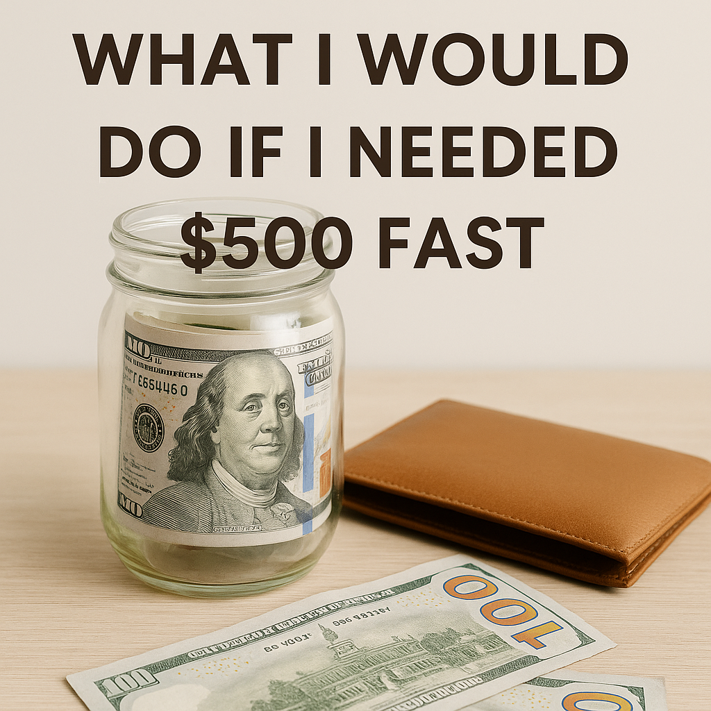What I Would Do If I Needed $500 Fast (Realistic + Beginner-Friendly)