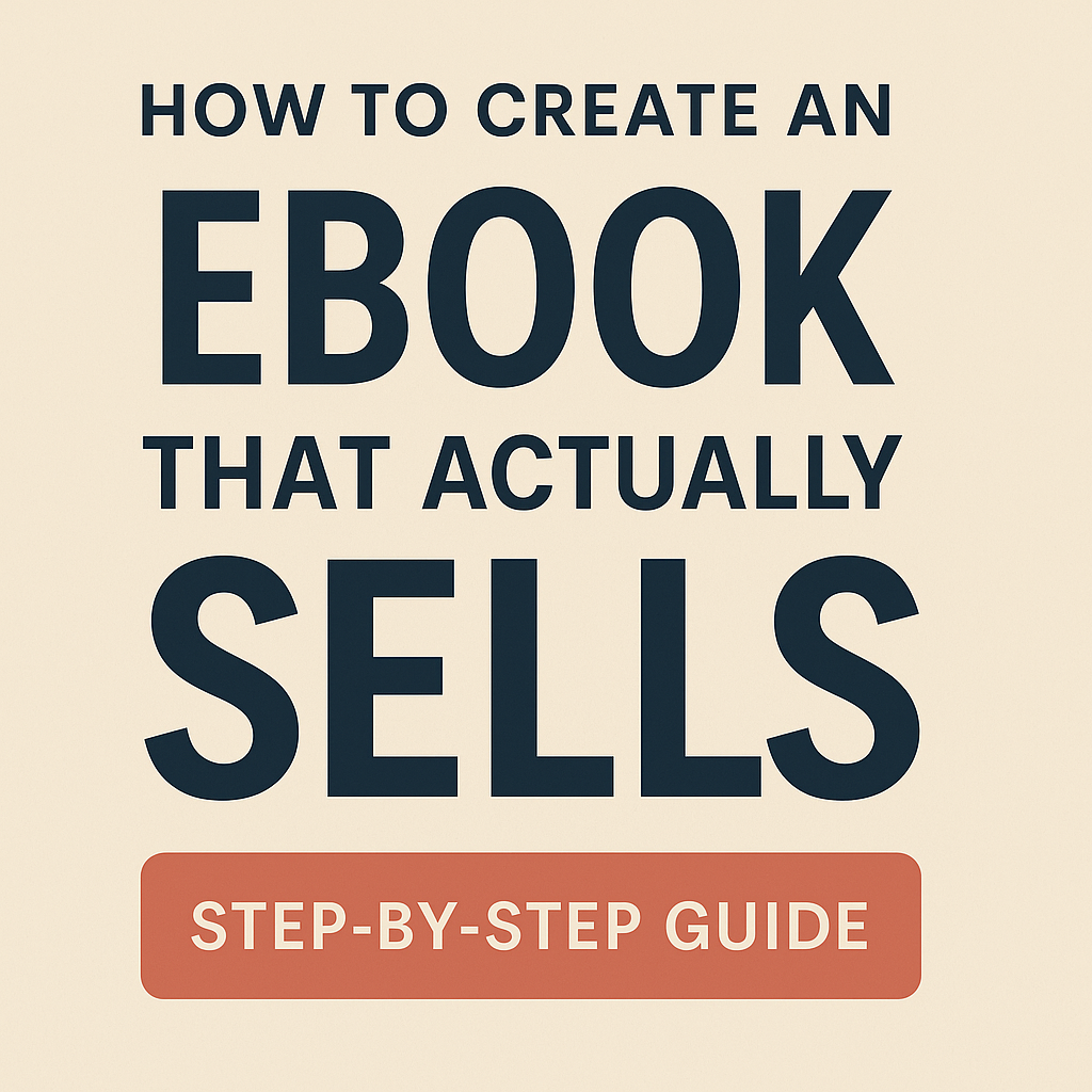 How to Create an Ebook That Actually Sells (Even If You’re Starting from Scratch)