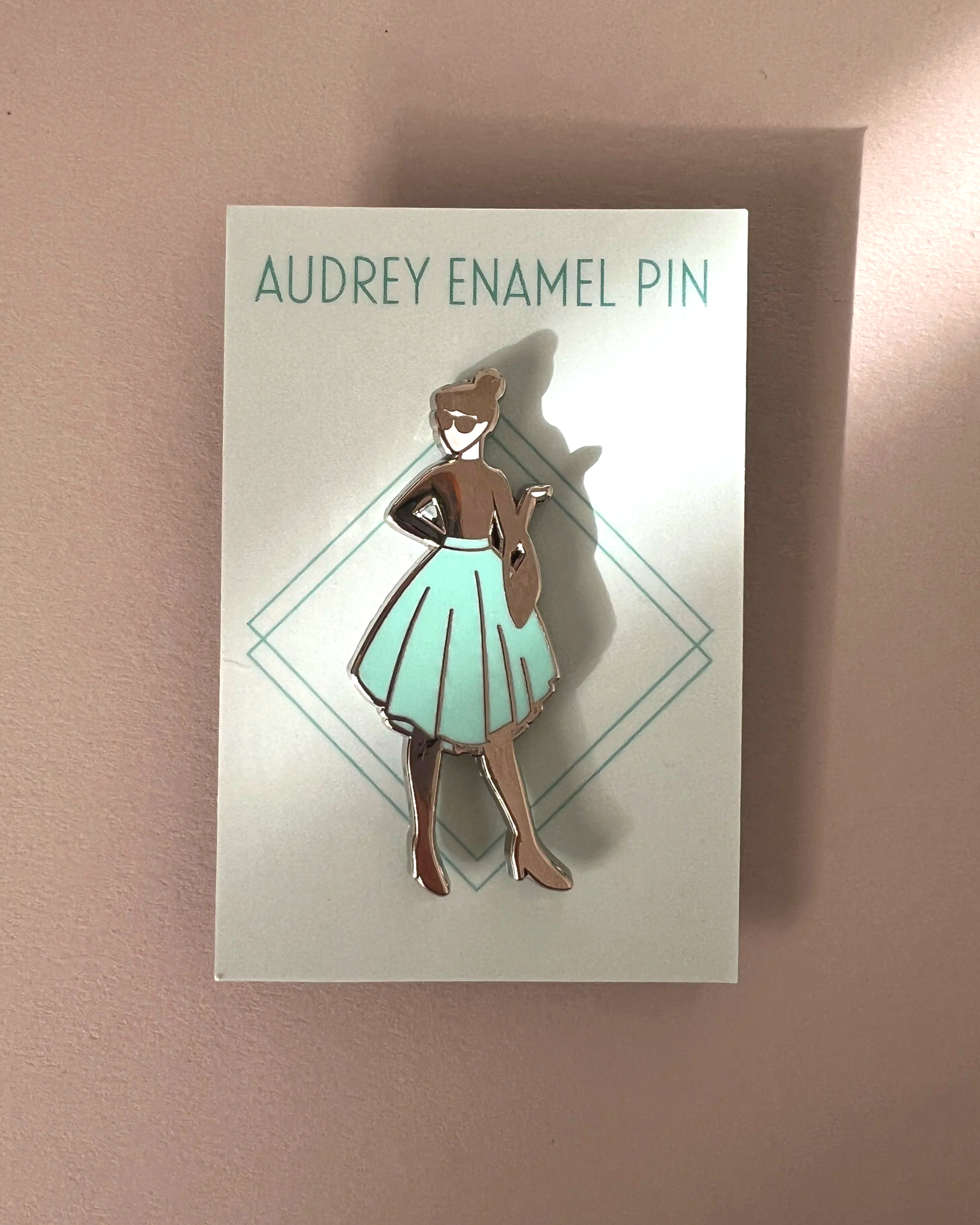 Audrey Enamel Pin (Blue)