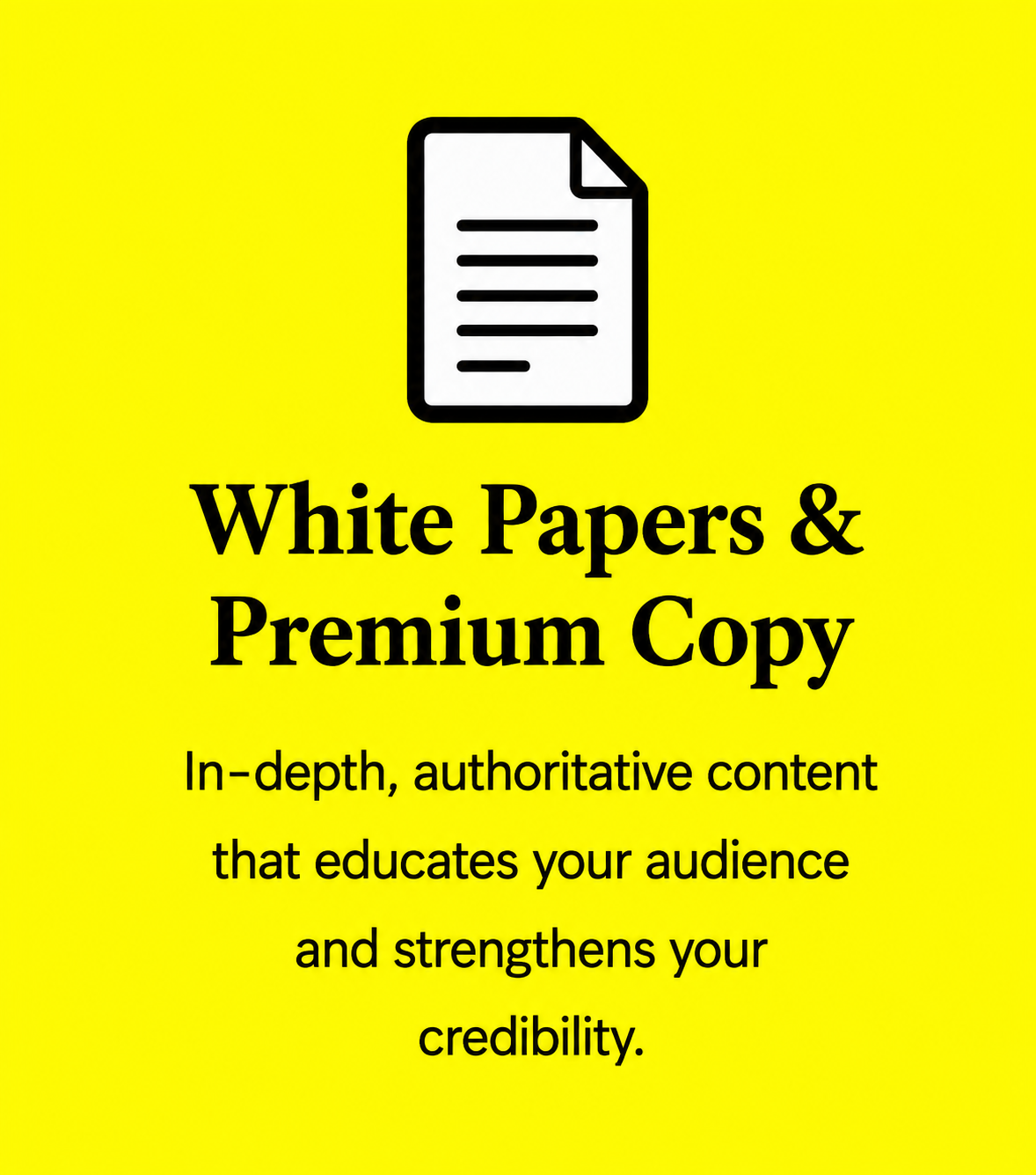📄 White Papers & Premium Copy
