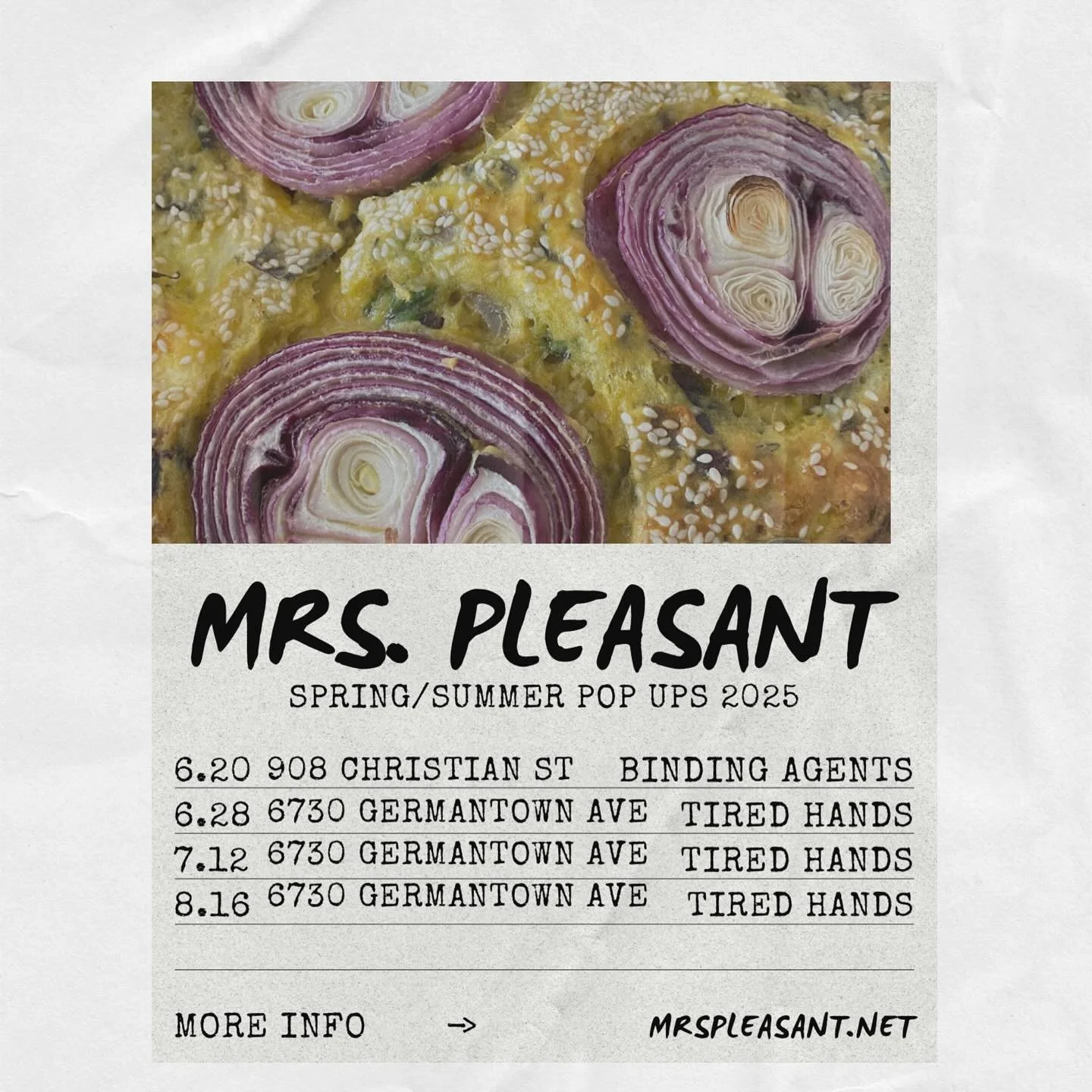 Preorder ahead of time for pick up either in South Philly or in Mt Airy. http://mrs-pleasant.square.site/ (link also in bio) Please put the date so I know which pop up you’ll be picking up at. When you go to your cart, there’s an edit but