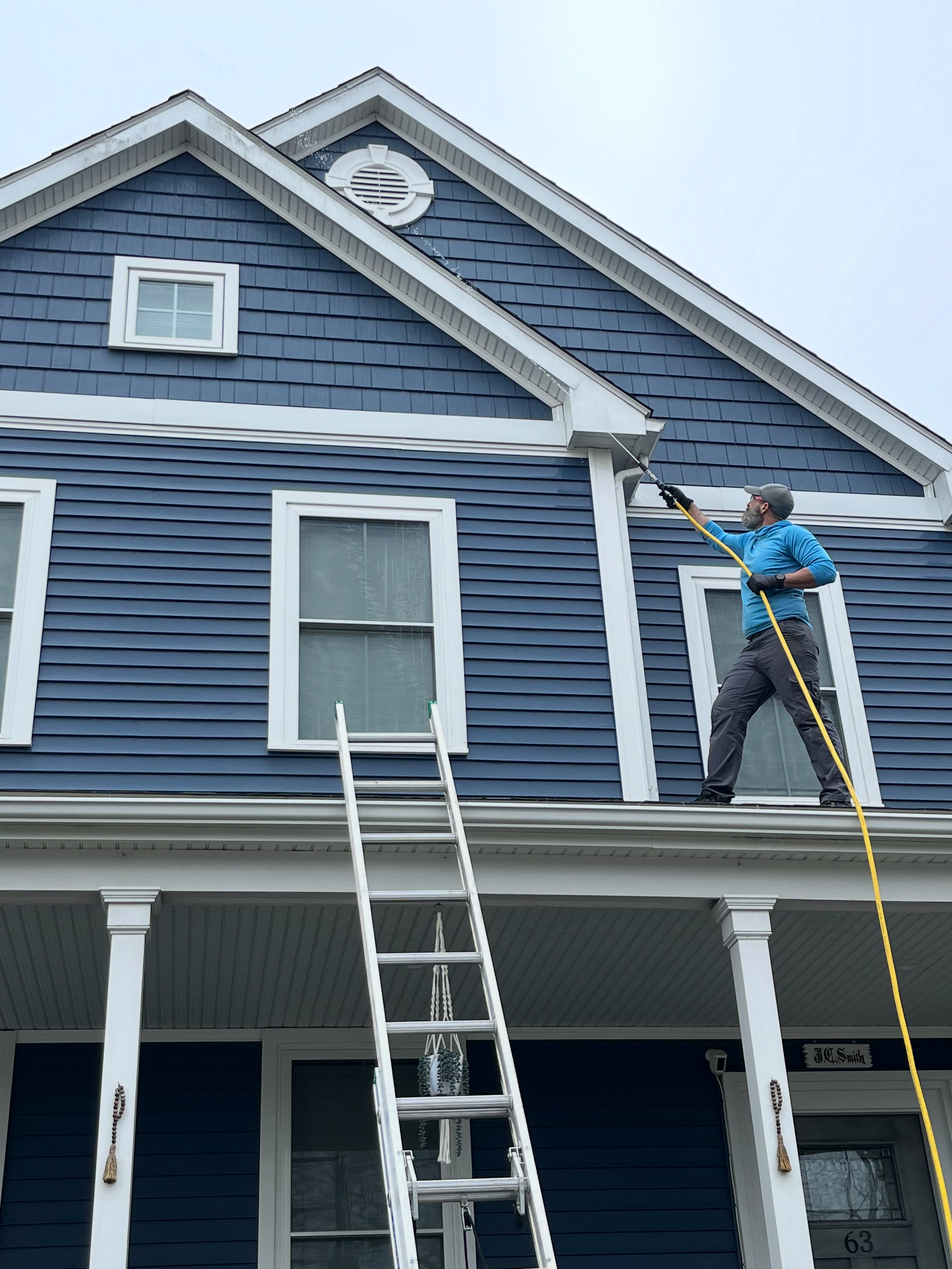 Exterior cleaning including soft and pressure washing in Greater Boston area.
