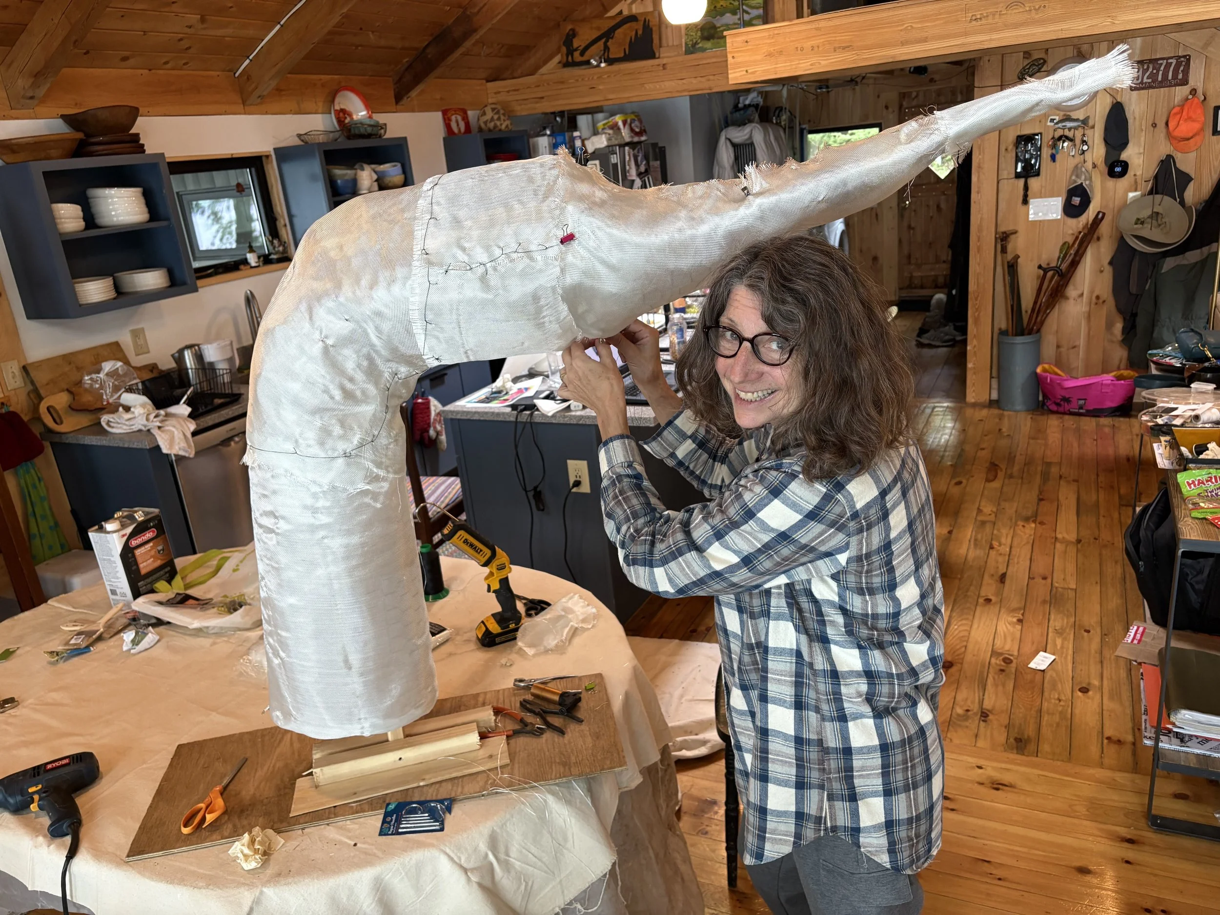Michelle Building Loon Puppet