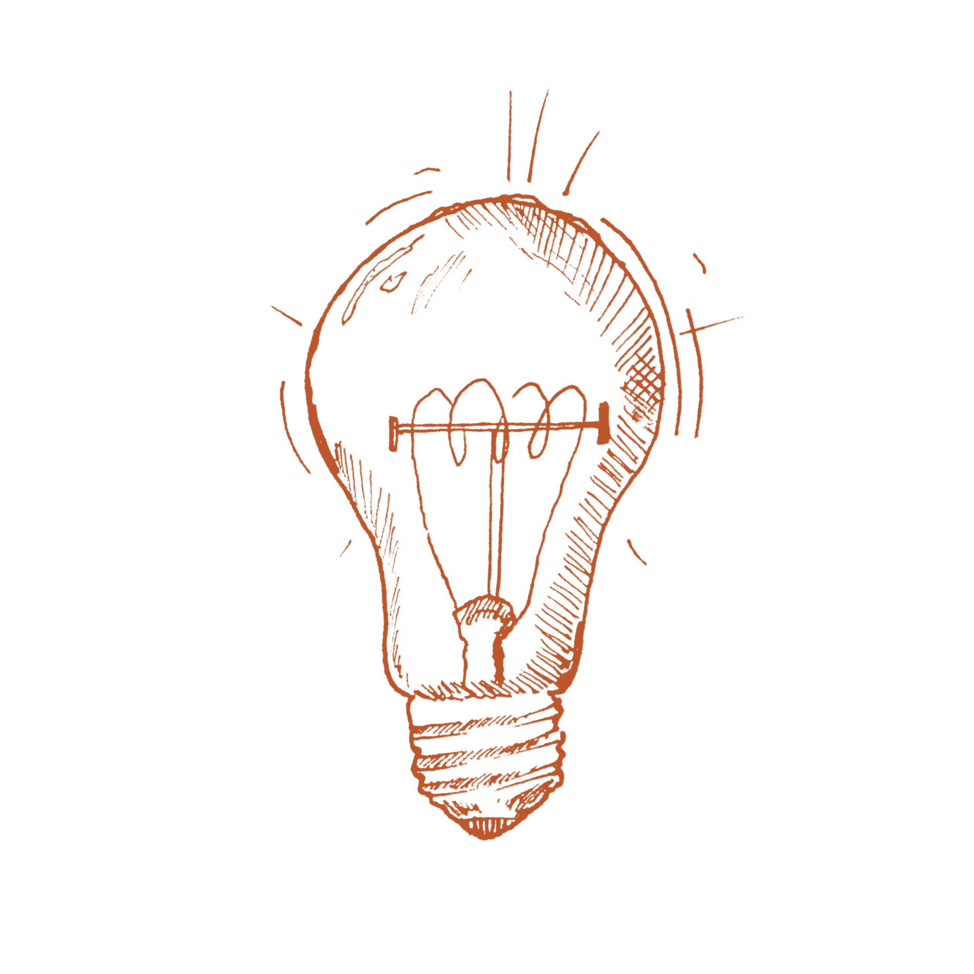 Illustration of a lightbulb with lines outside indicating it's on.