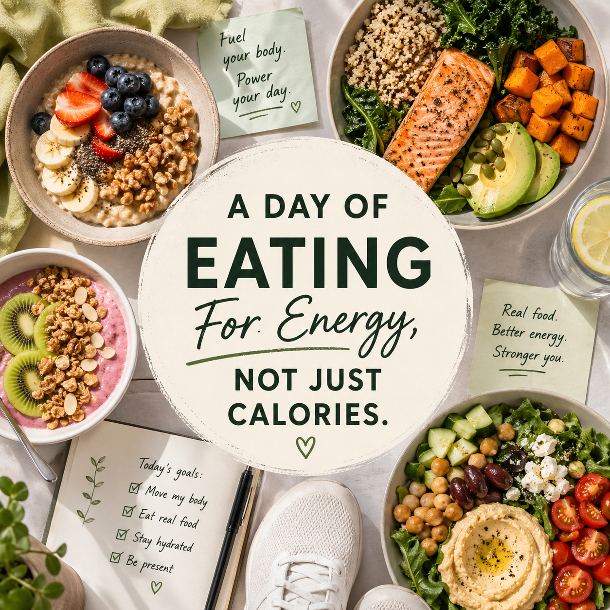 A Day of Eating for Energy, Not Just Calories
