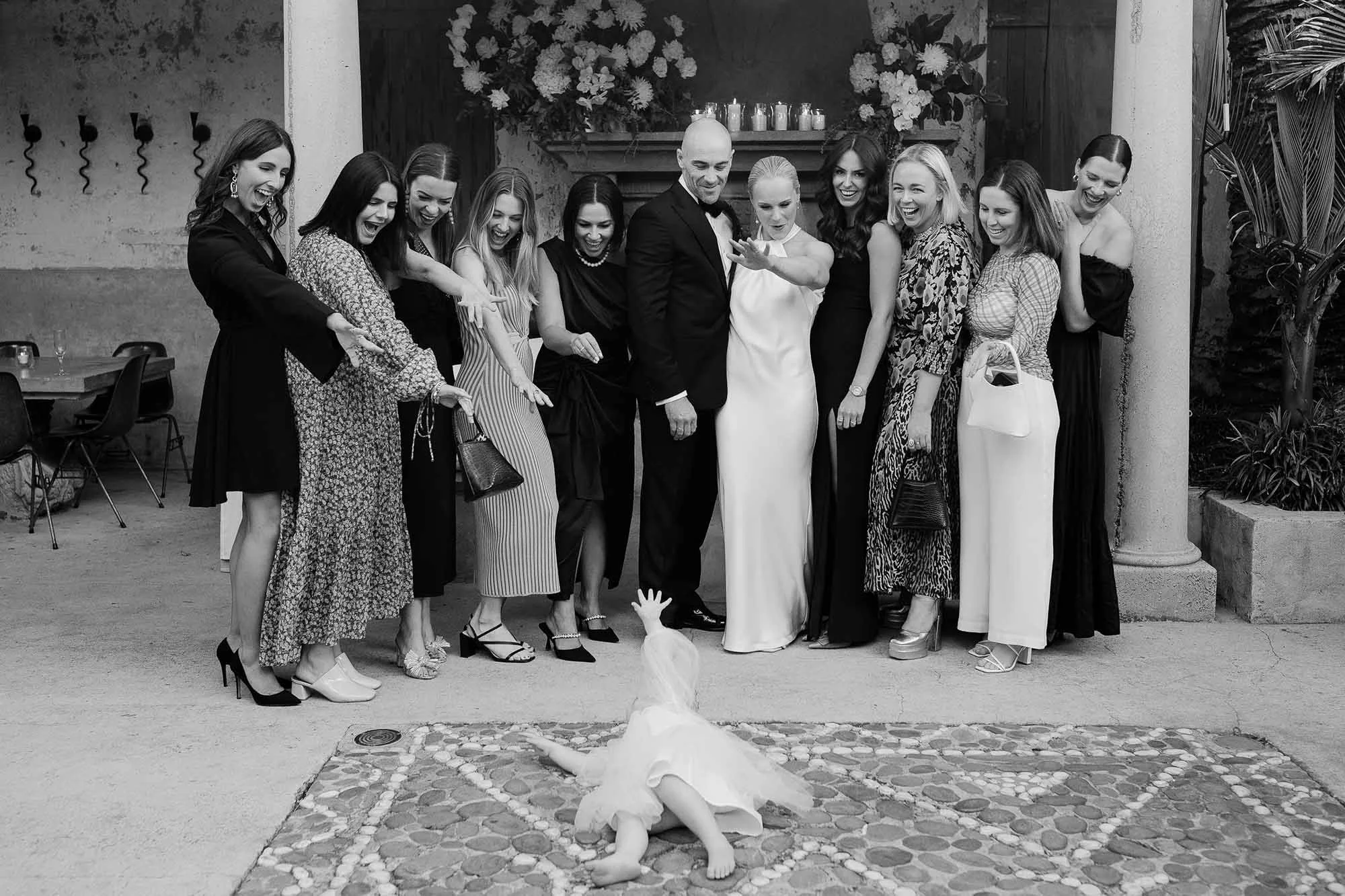 Bridal party and friends at Mantells