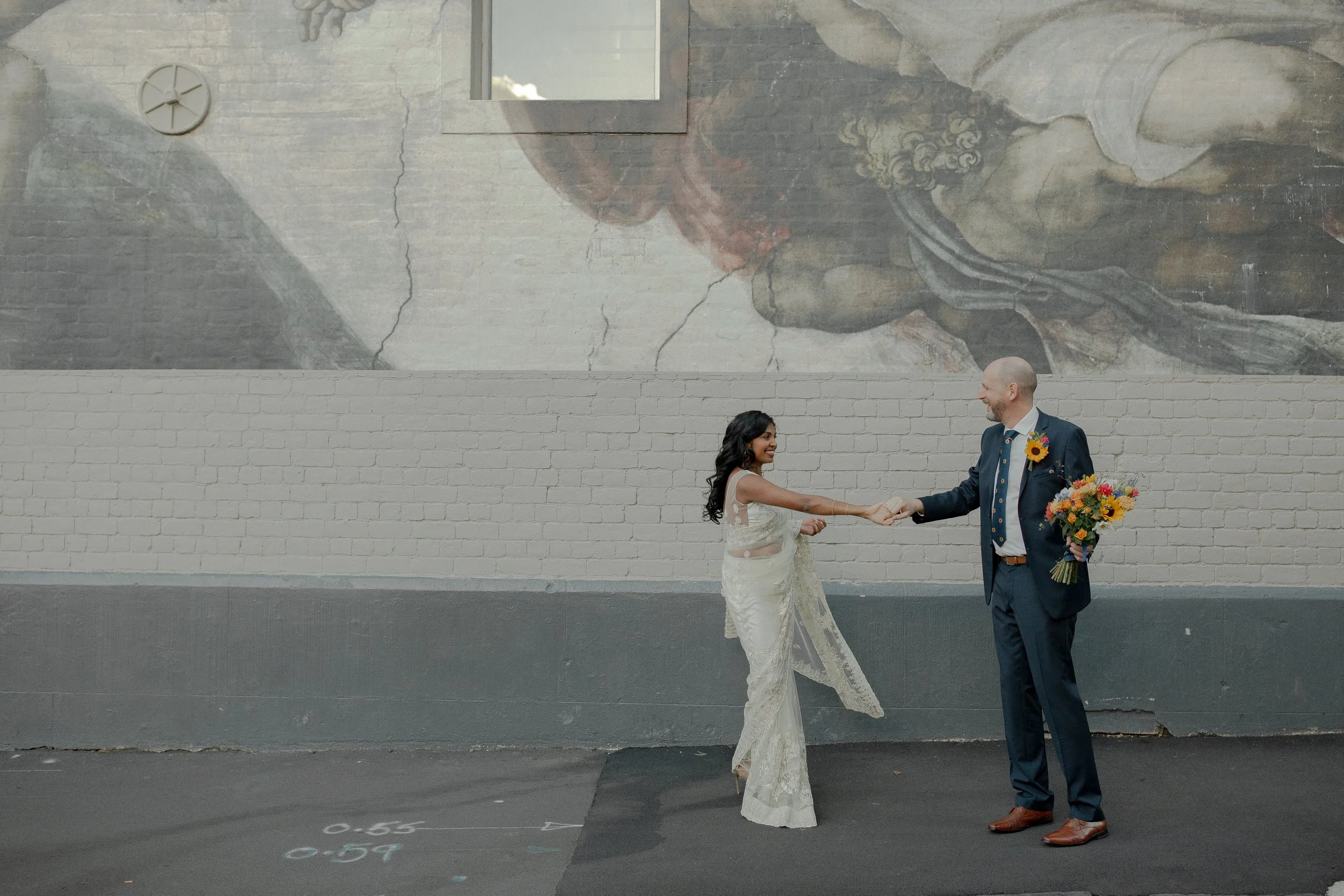 Dini and Dale dancing in the CBD