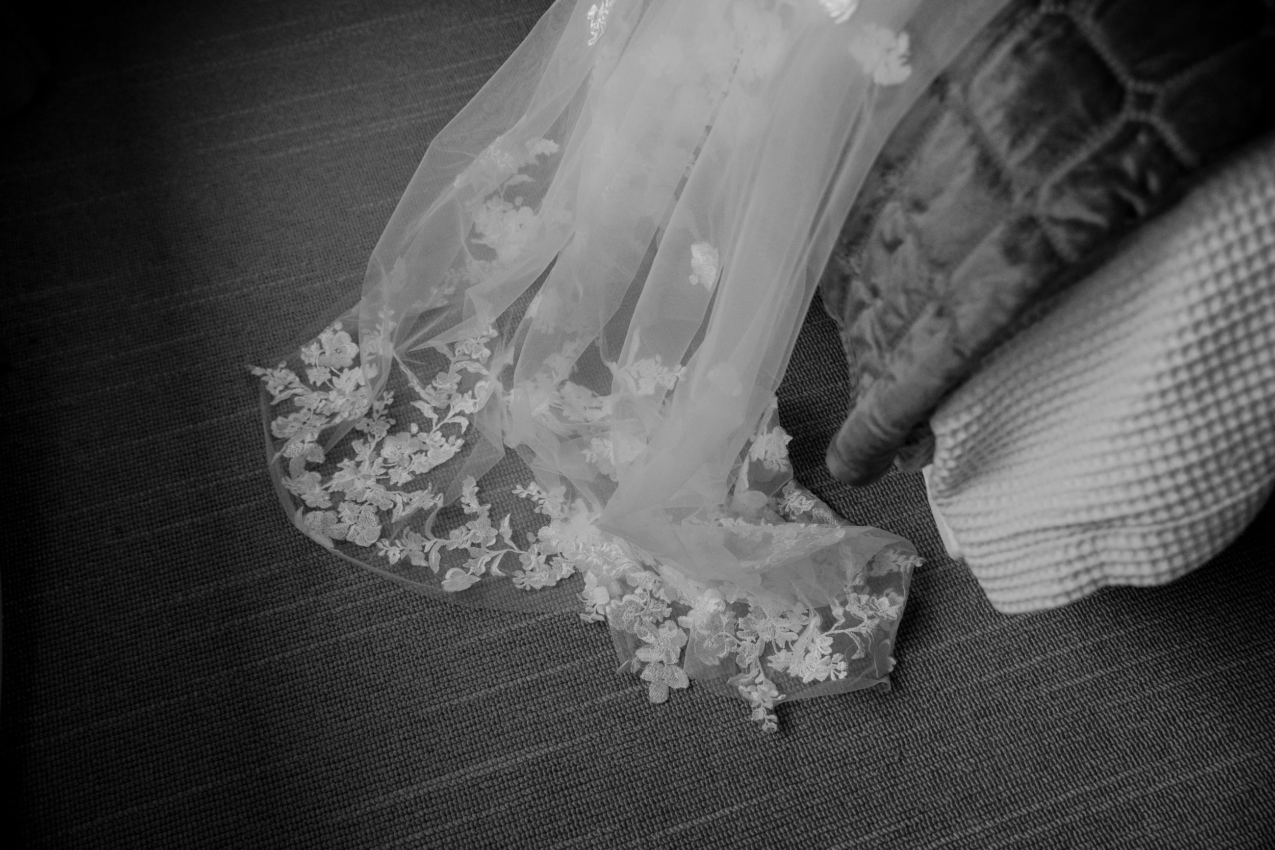 Veil draped off the bed