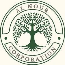 Logo of Al Nour Corporation featuring a stylized tree surrounded by circular text.
