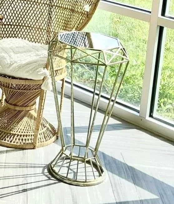 Gold Glass Side Tables