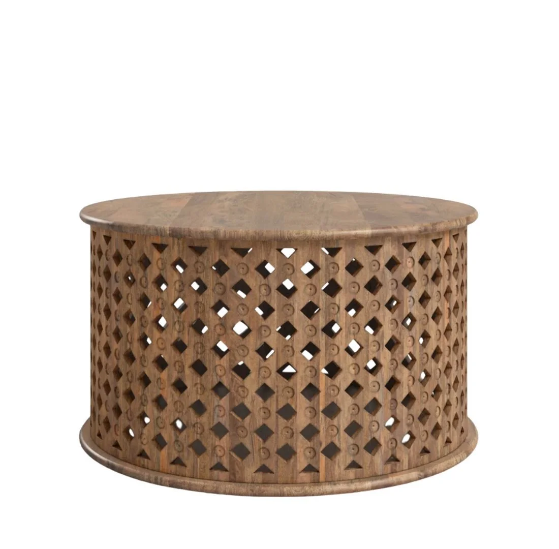 Solid Wood Lattice Coffee Table