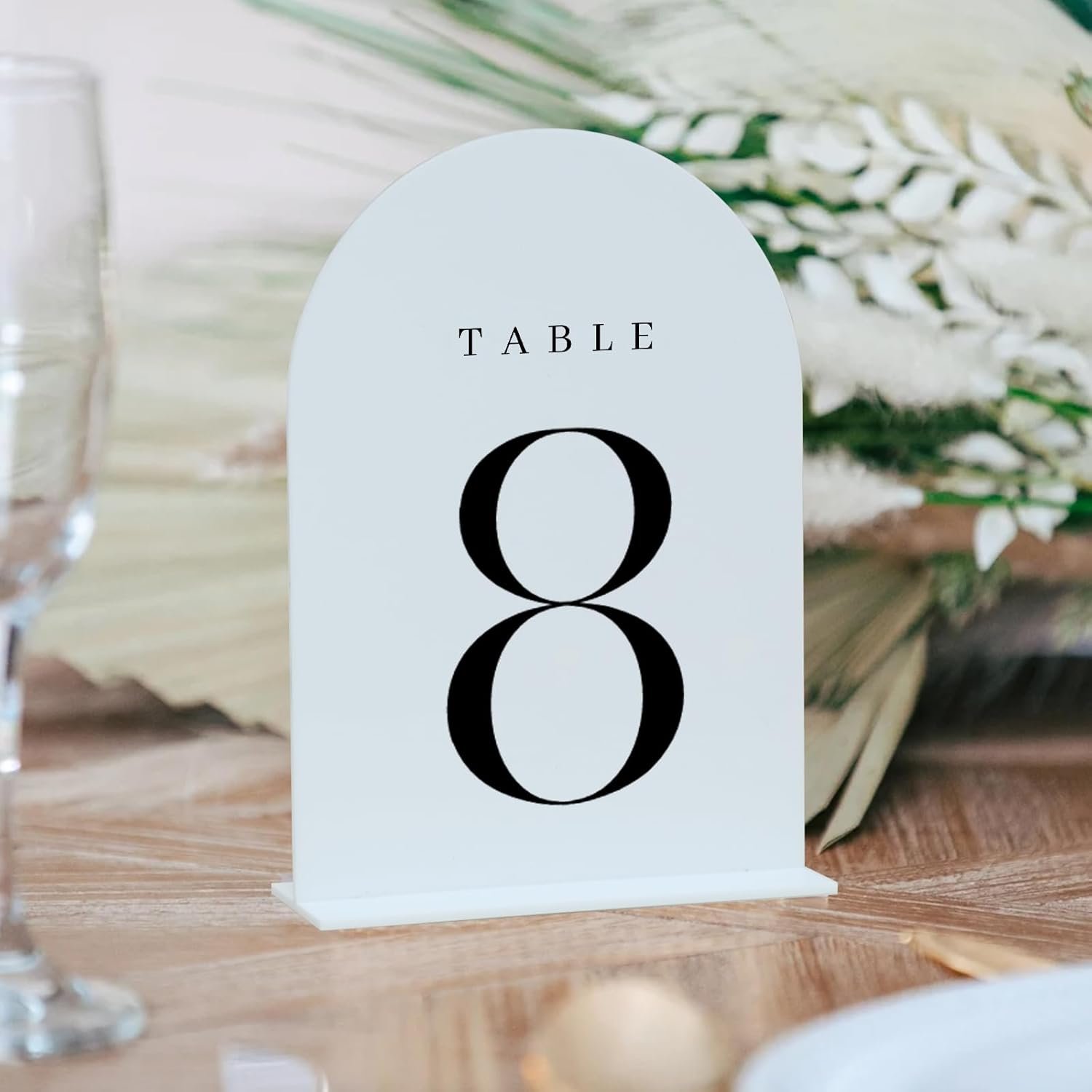 White and Black Arch Table Numbers