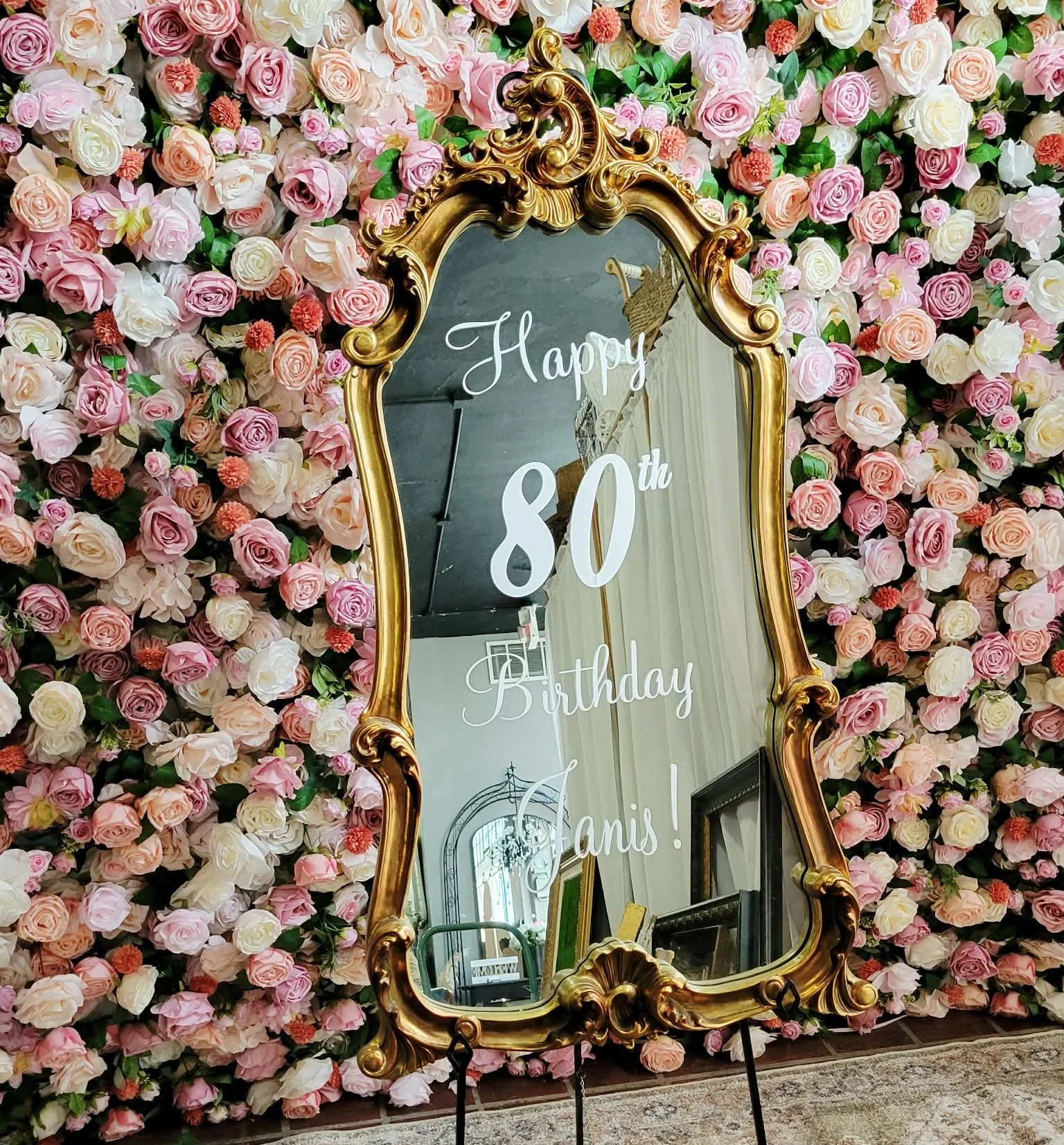 Ornate Tall Gold Mirror