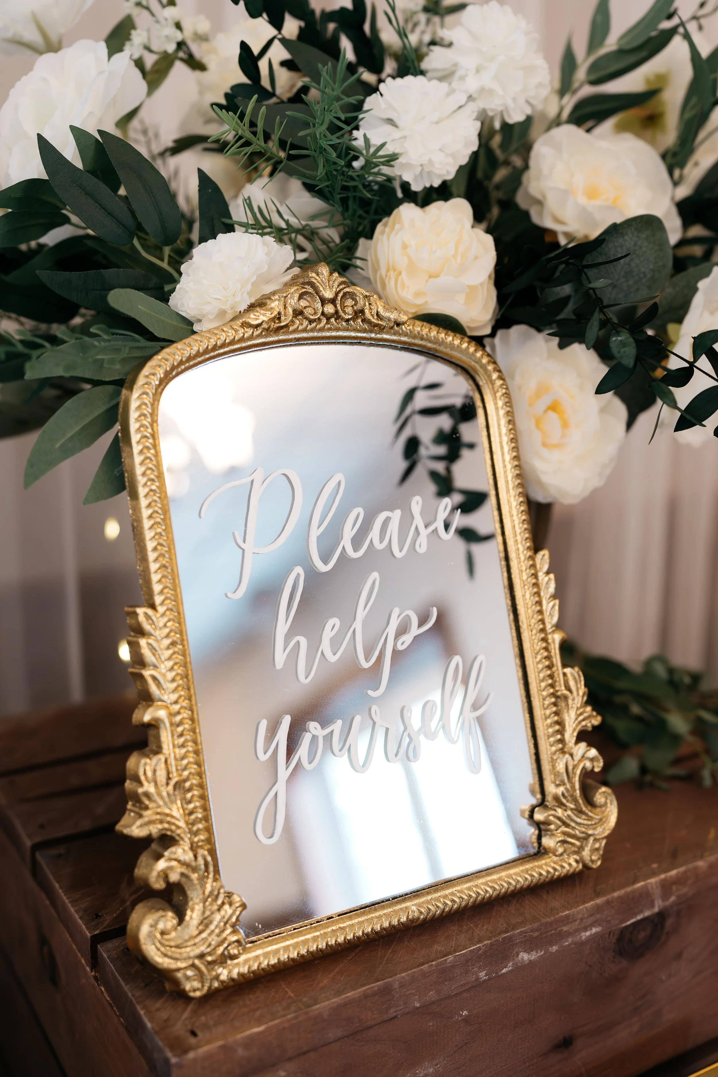 Gold Vintage Table Mirror