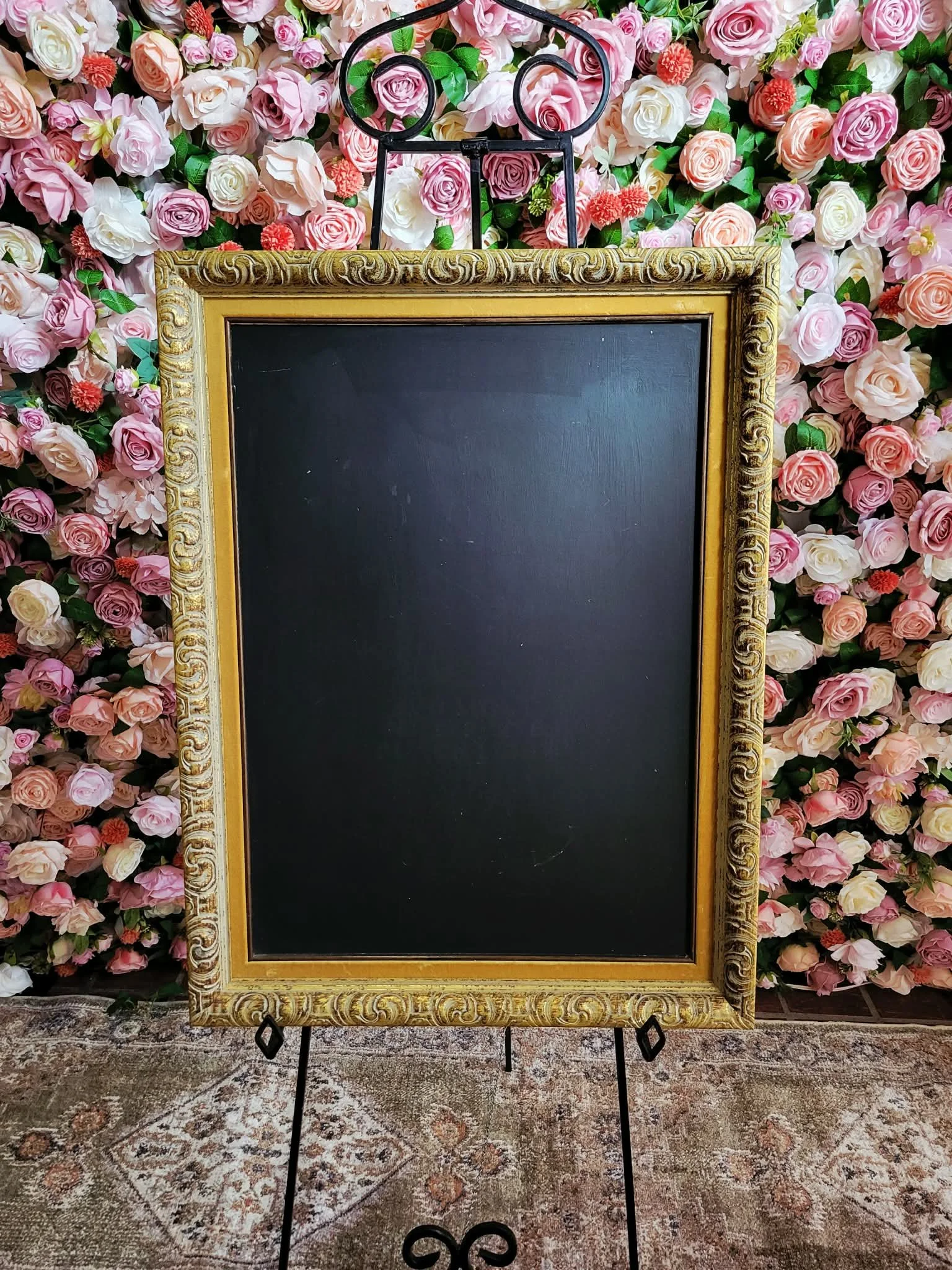 Large Chalkboard in Gold Ornate Frame