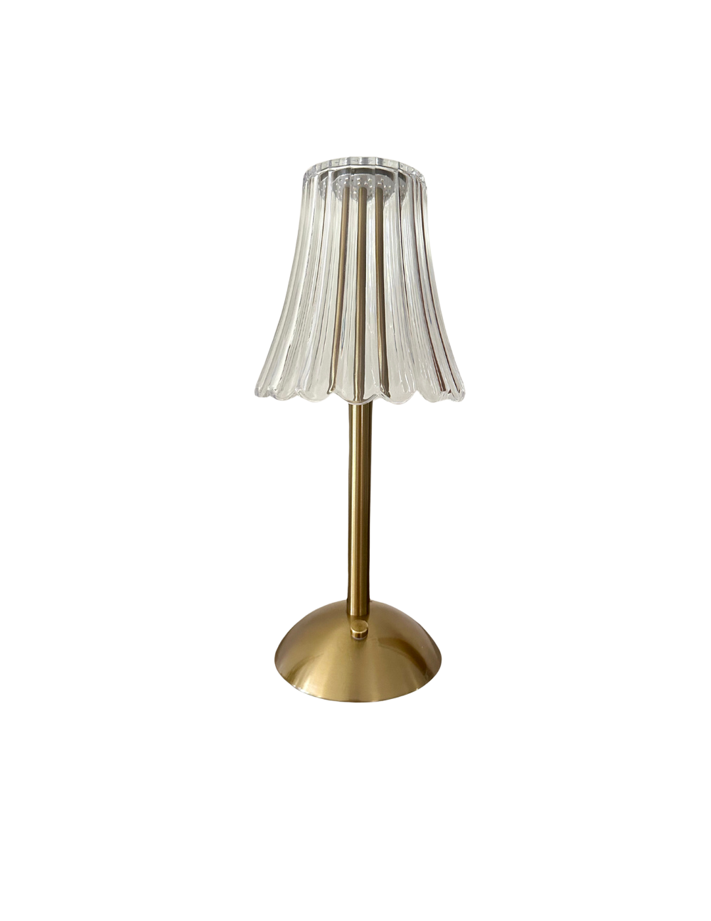 Gold Scalloped LED Table Touch Lamps
