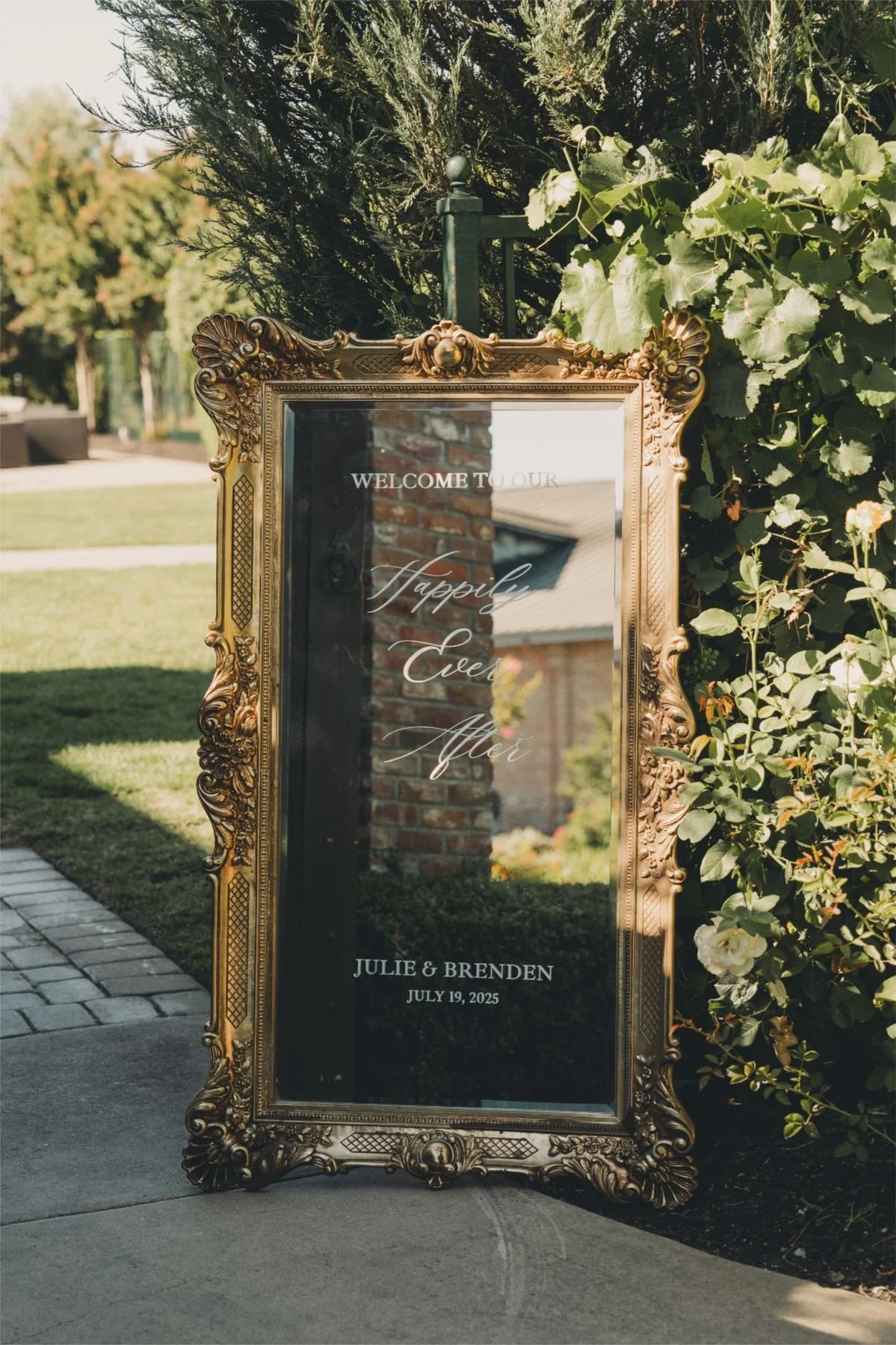 Tall Gold Vintage Mirror